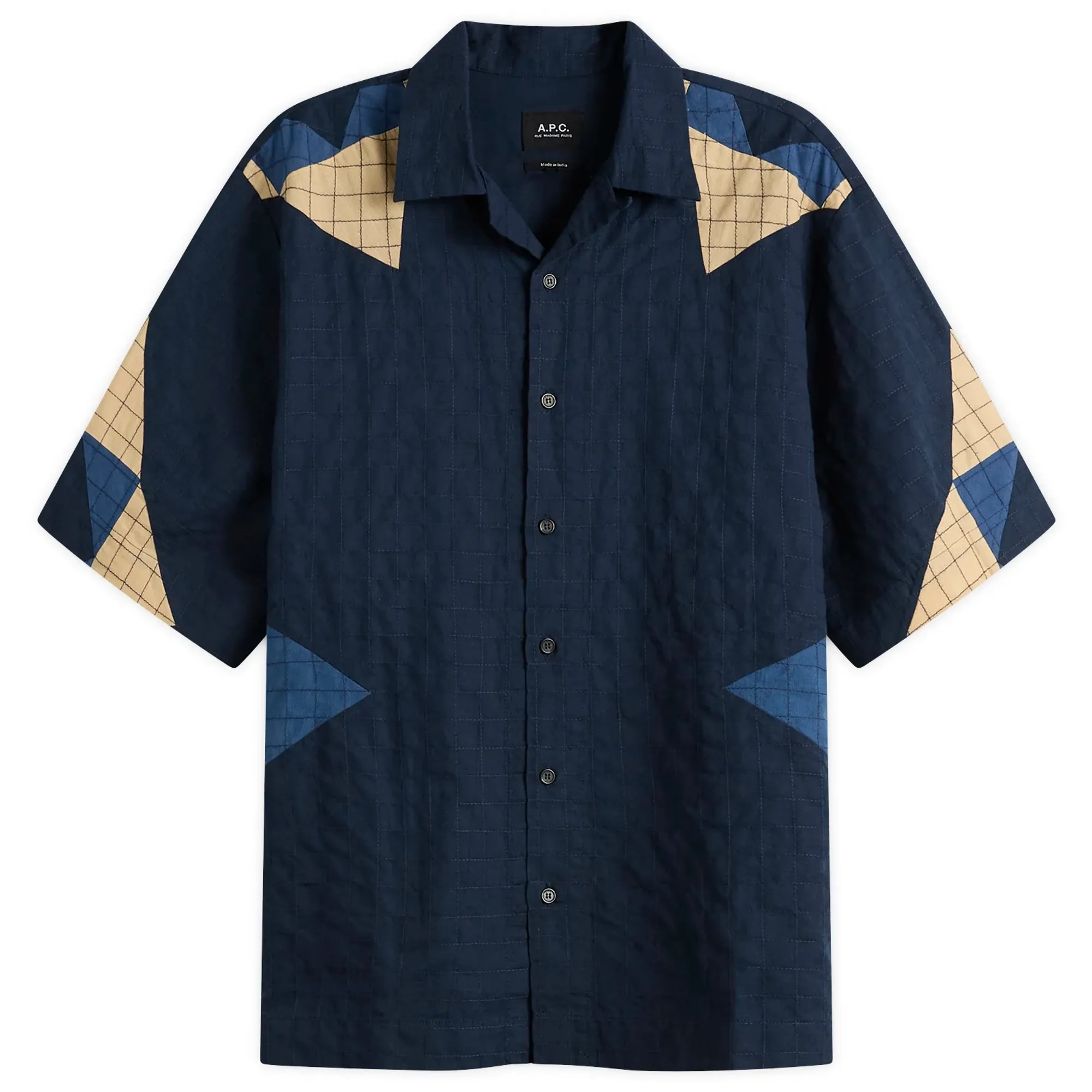 A.P.C. Men's Patchwork Shirt Jacket Indigo