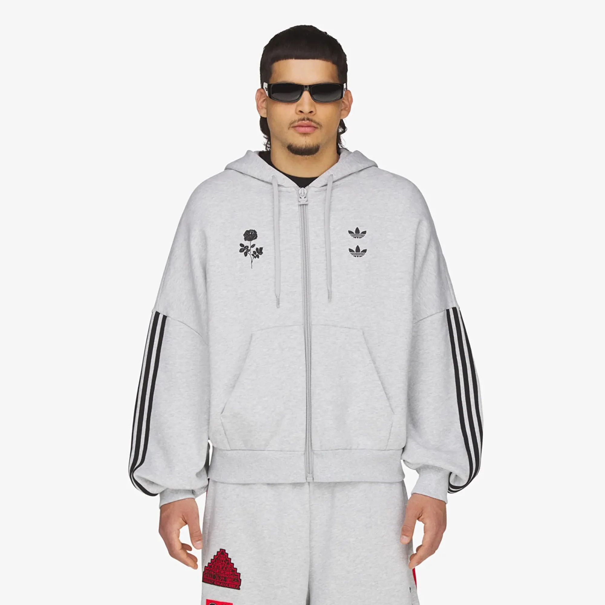 X Willy Chavarria FULL ZIP LOGO HOODIE