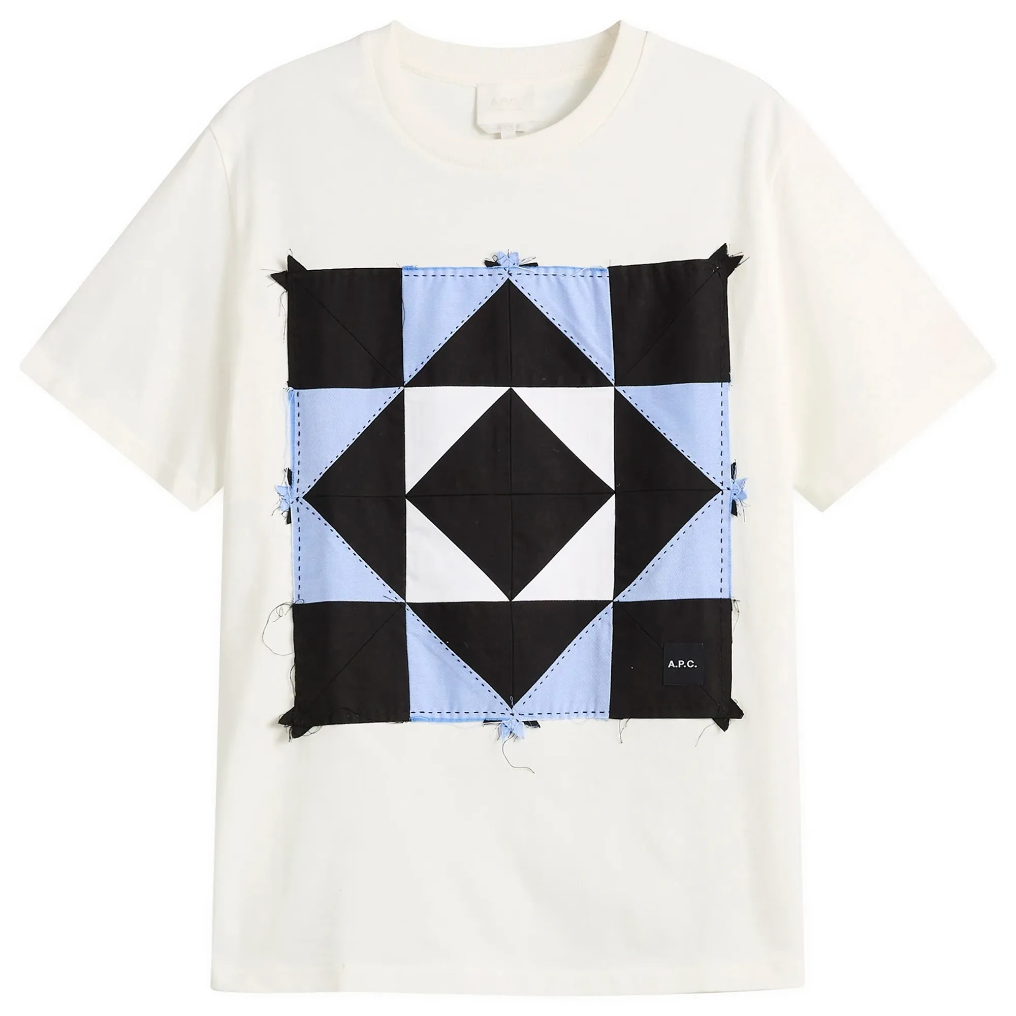 A.P.C. Men's T-Shirt Patchwork White