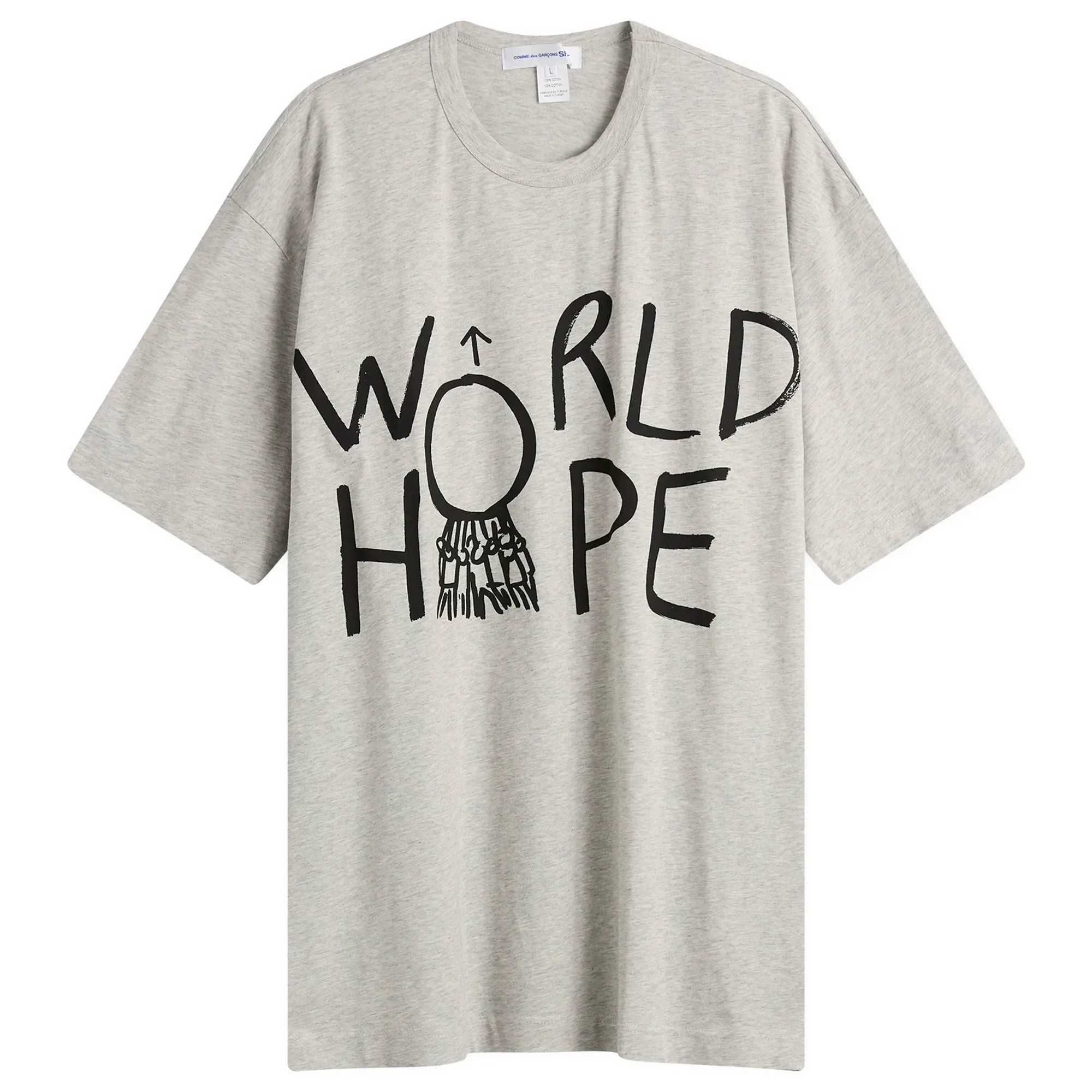 Comme des Garçons SHIRT Men's World Hope T-Shirt Grey