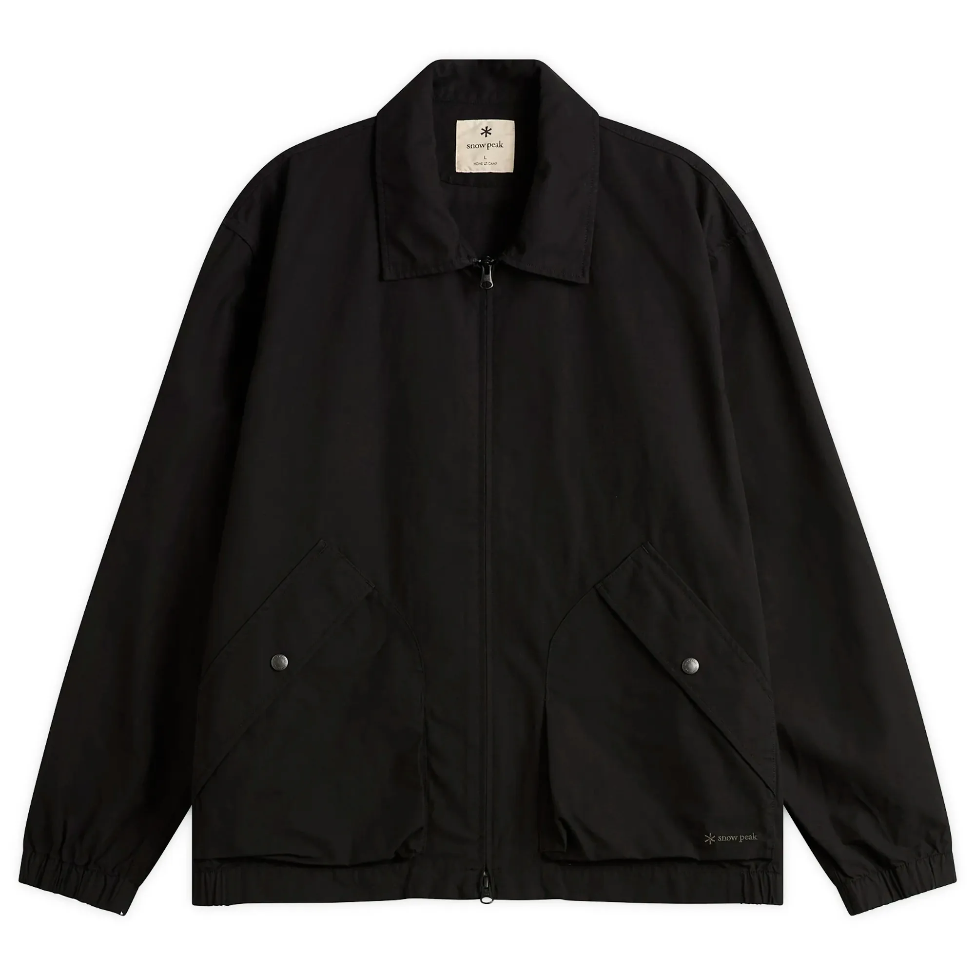 Snow Peak Men's Light Dobby Cloth Harrington Jacket Black