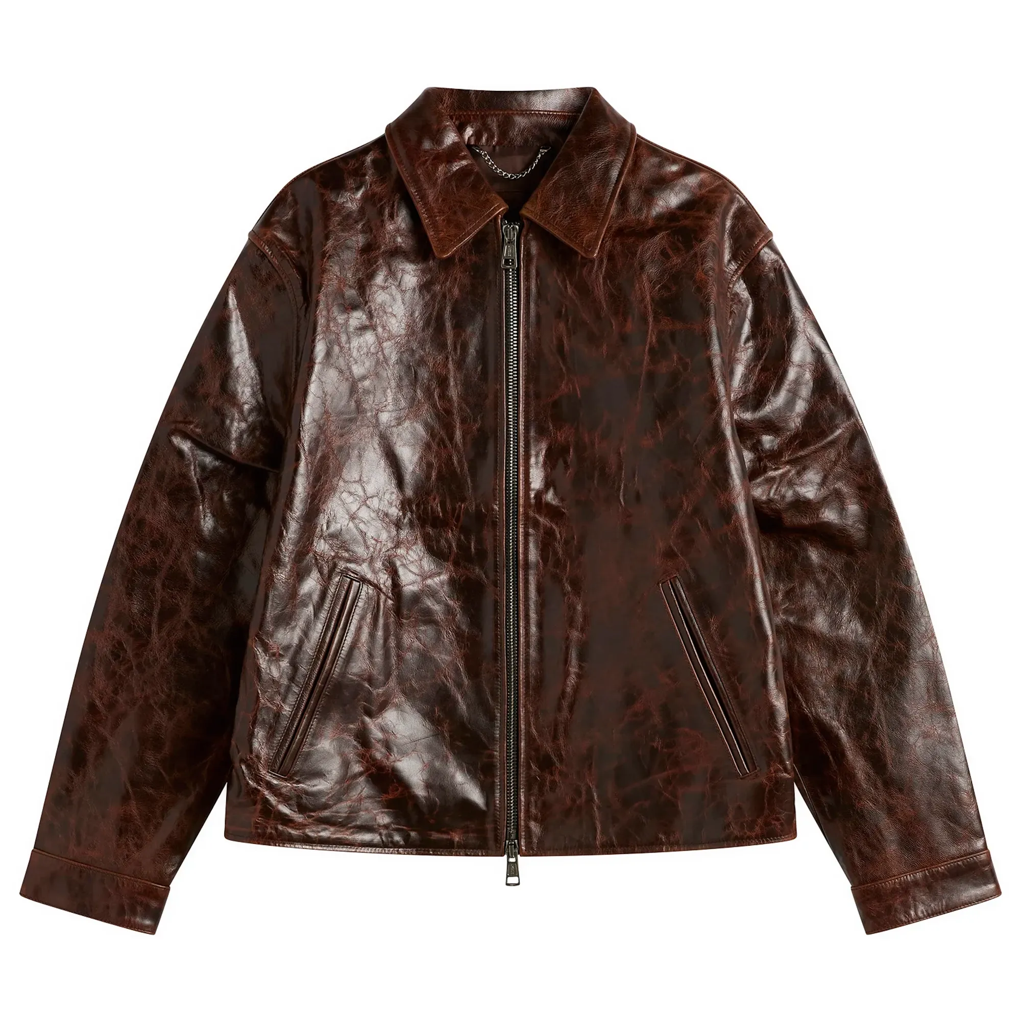 Ronning Men's Leather Jacket Brown