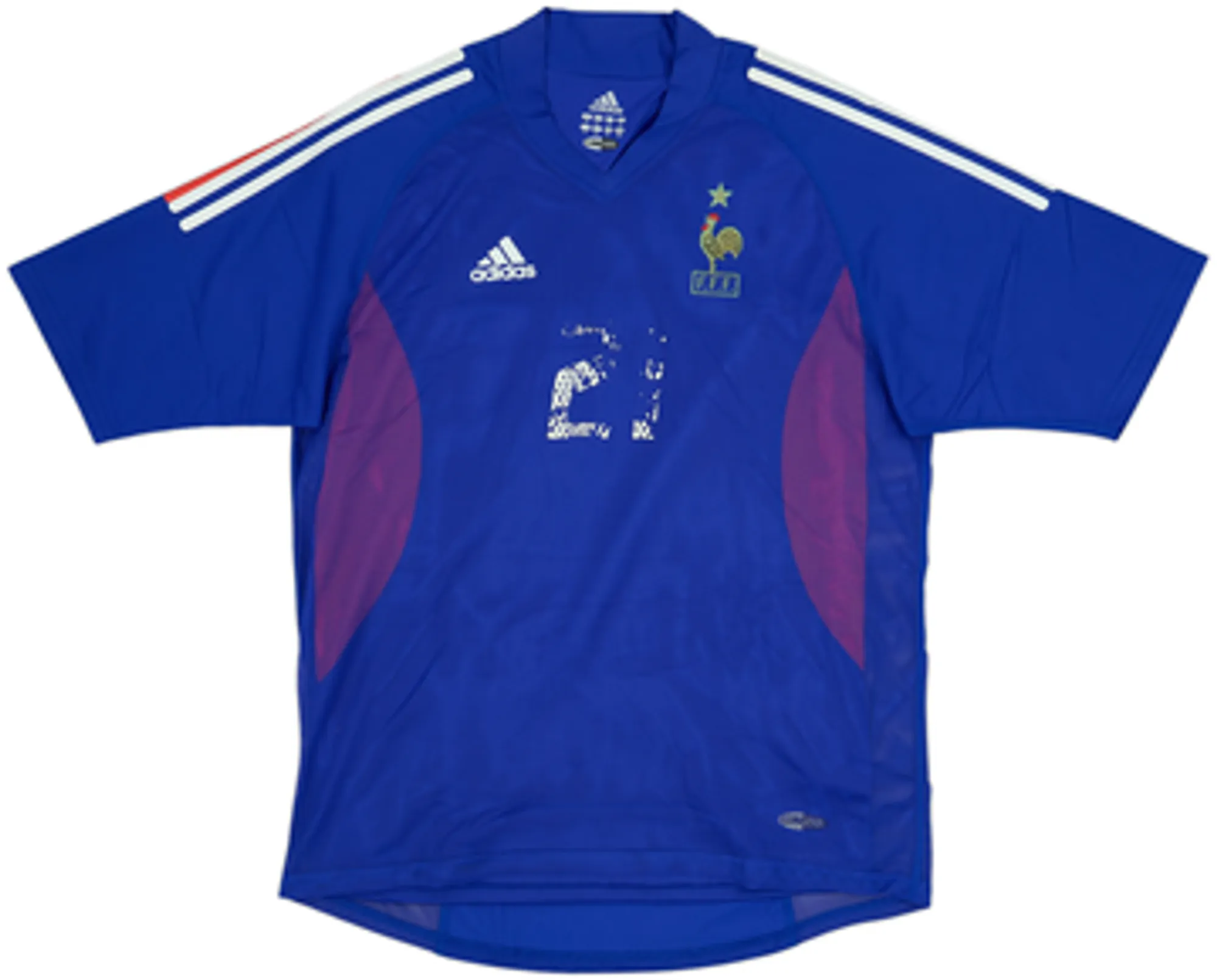 2002-04 France Player Issue Home Shirt Dugarry #21 - 4/10 - (M)