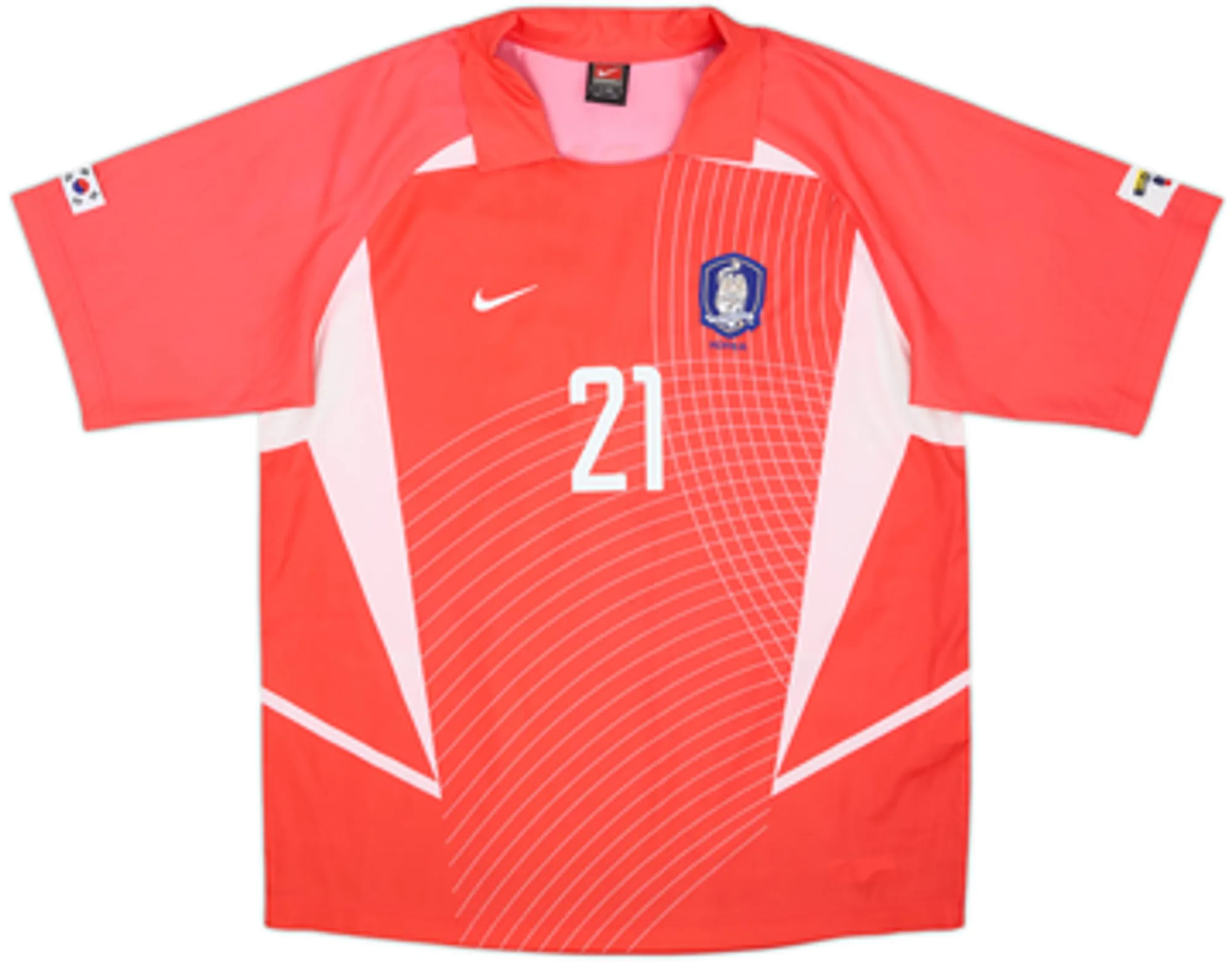 2002-03 South Korea Home Shirt J.S.Park #21 - 7/10 - (L)