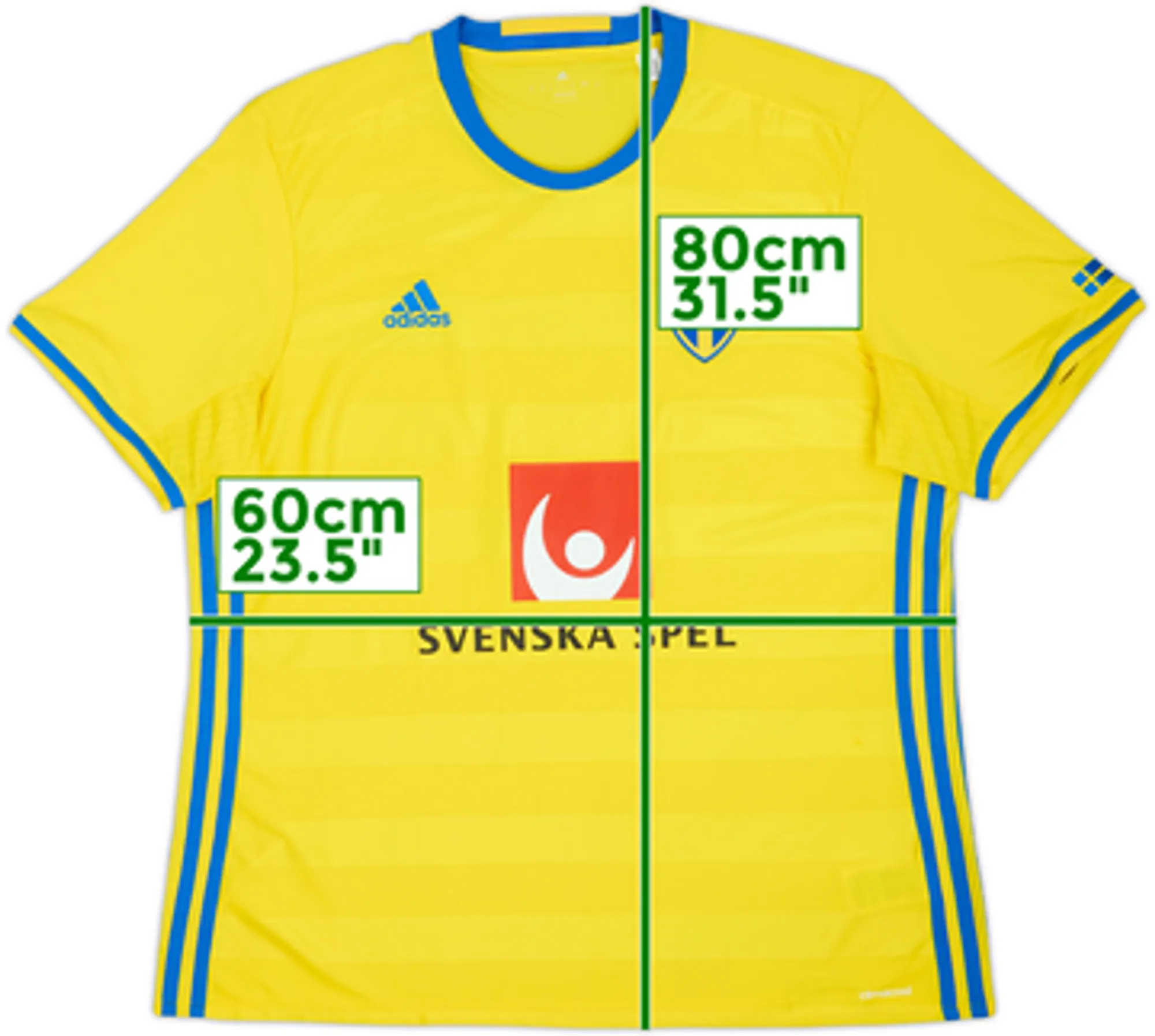 2016-17 Sweden adidas Home/ Training Shirt - 9/10 - (XL)