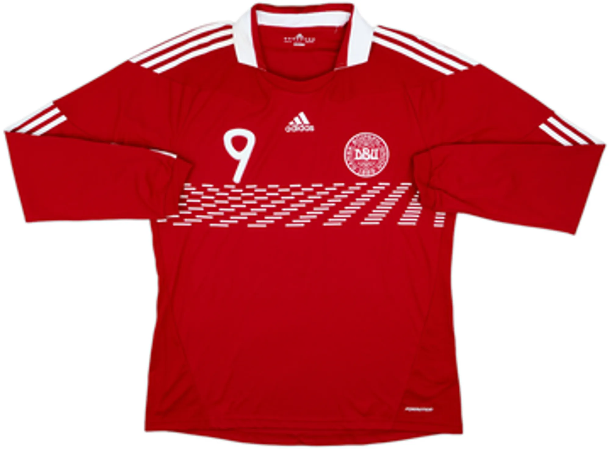 2010-11 Denmark Authentic Home L/S Shirt Tomasson #9 - 8/10 - (XL)