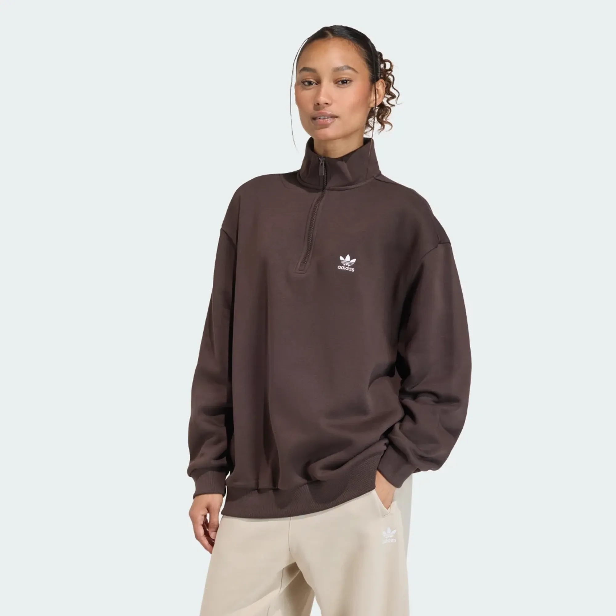 adidas ESSENTIALS HALF-ZIP SWEATSHIRT