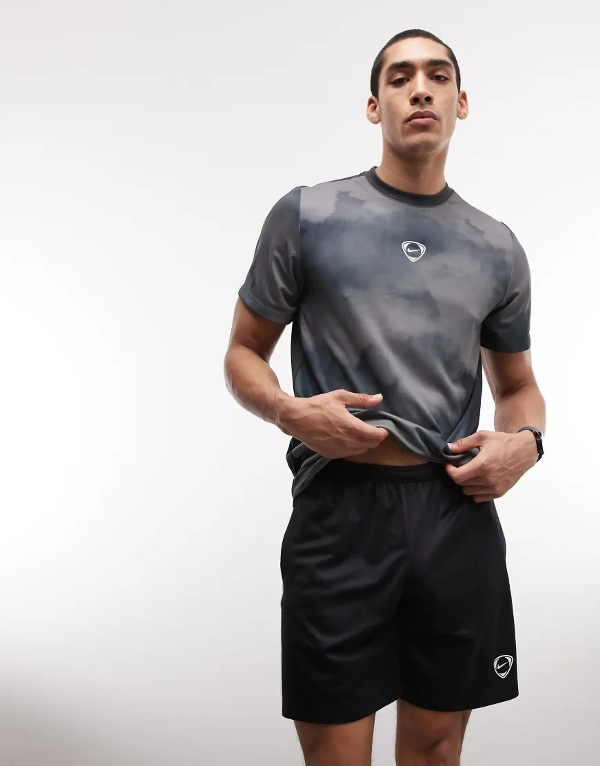 Nike Football Dri-Fit Academy+ Logo Shorts In Black