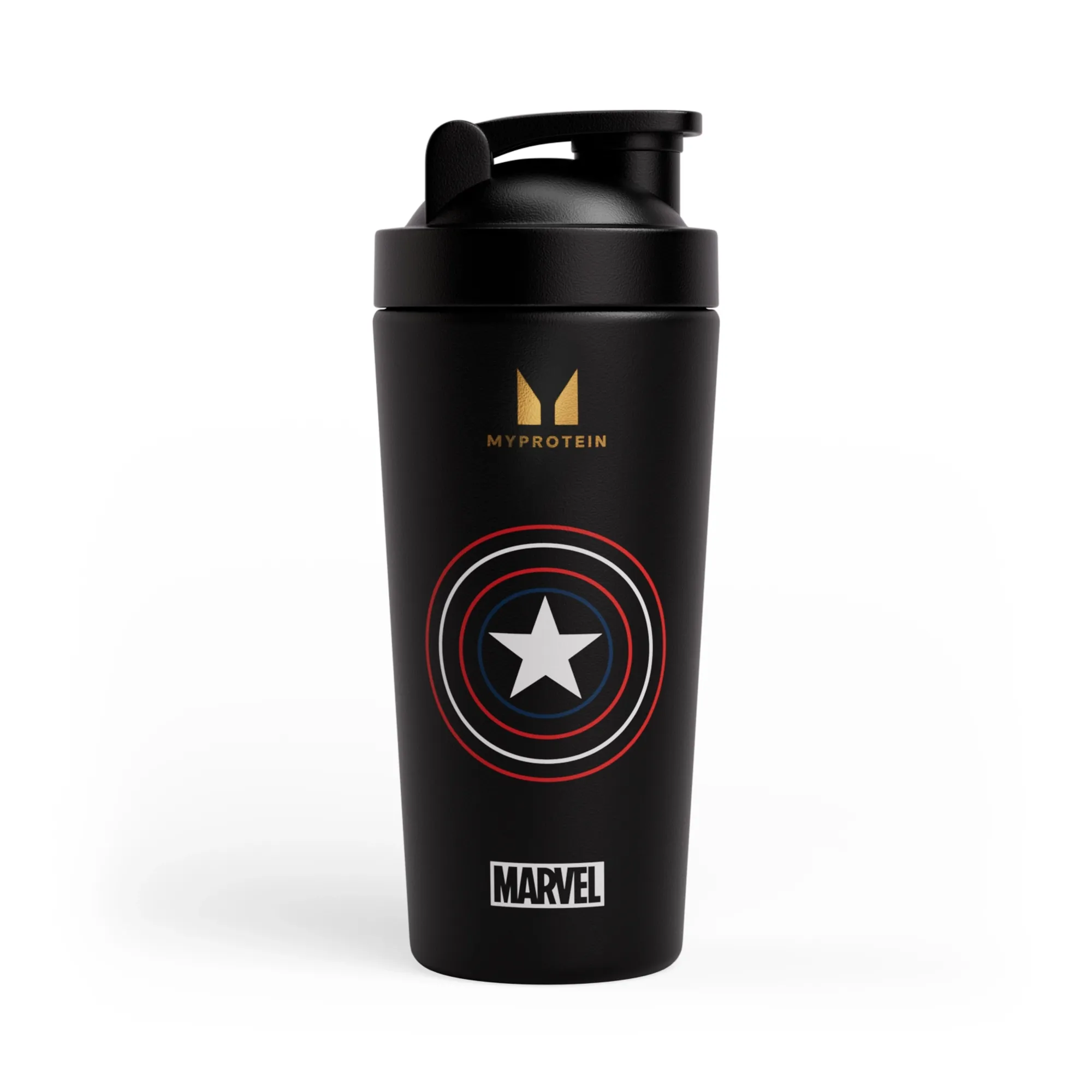 Myprotein Captain America Recycled Metal shaker - Black