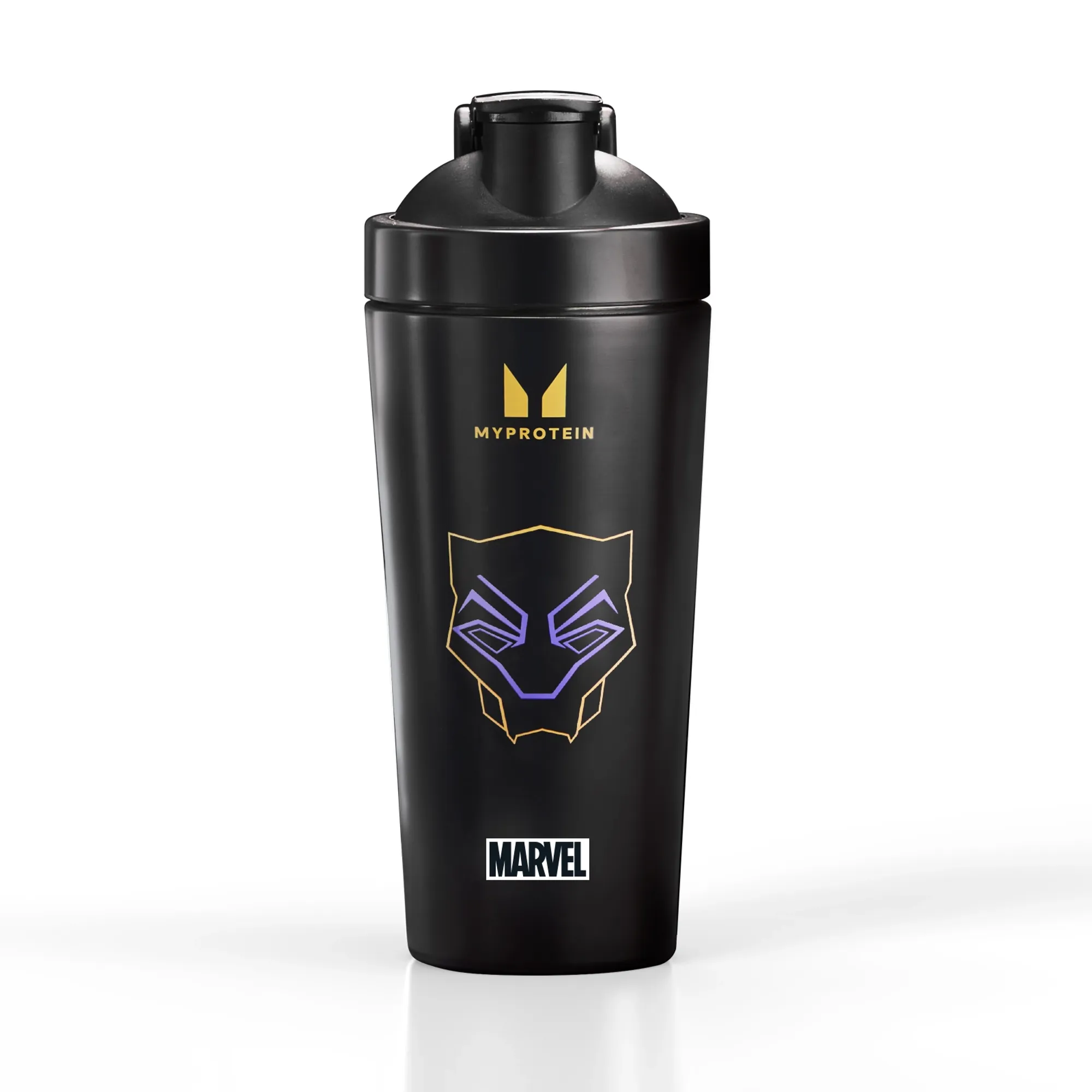 Myprotein Black Panther Recycled Metal shaker - Black