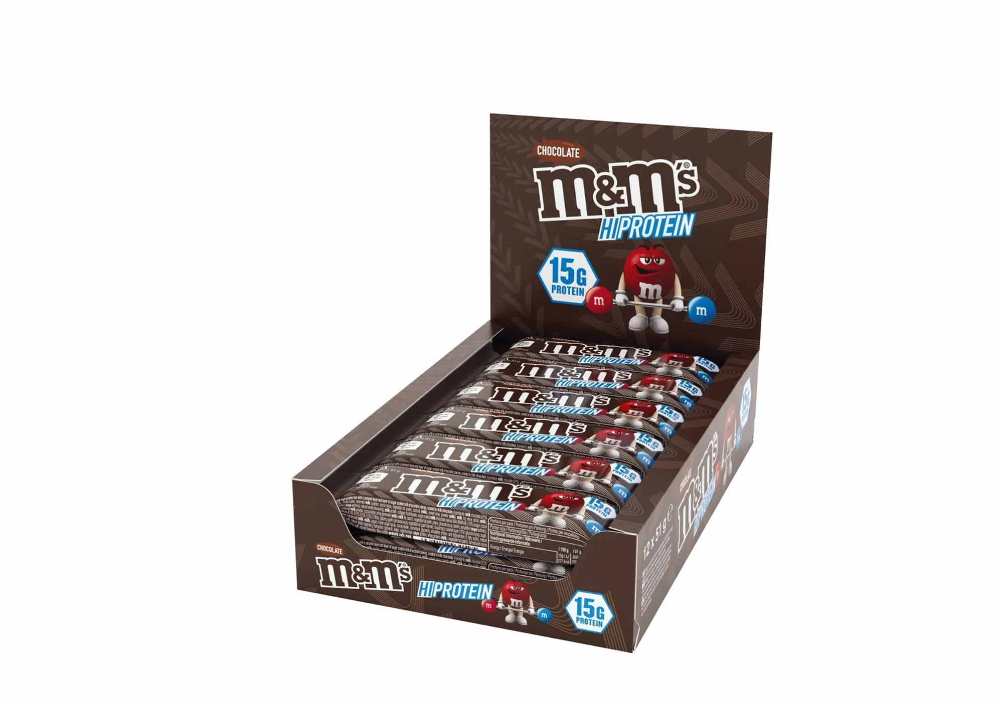 M&M'S Chocolate HiProtein Bar | 12 x 51g