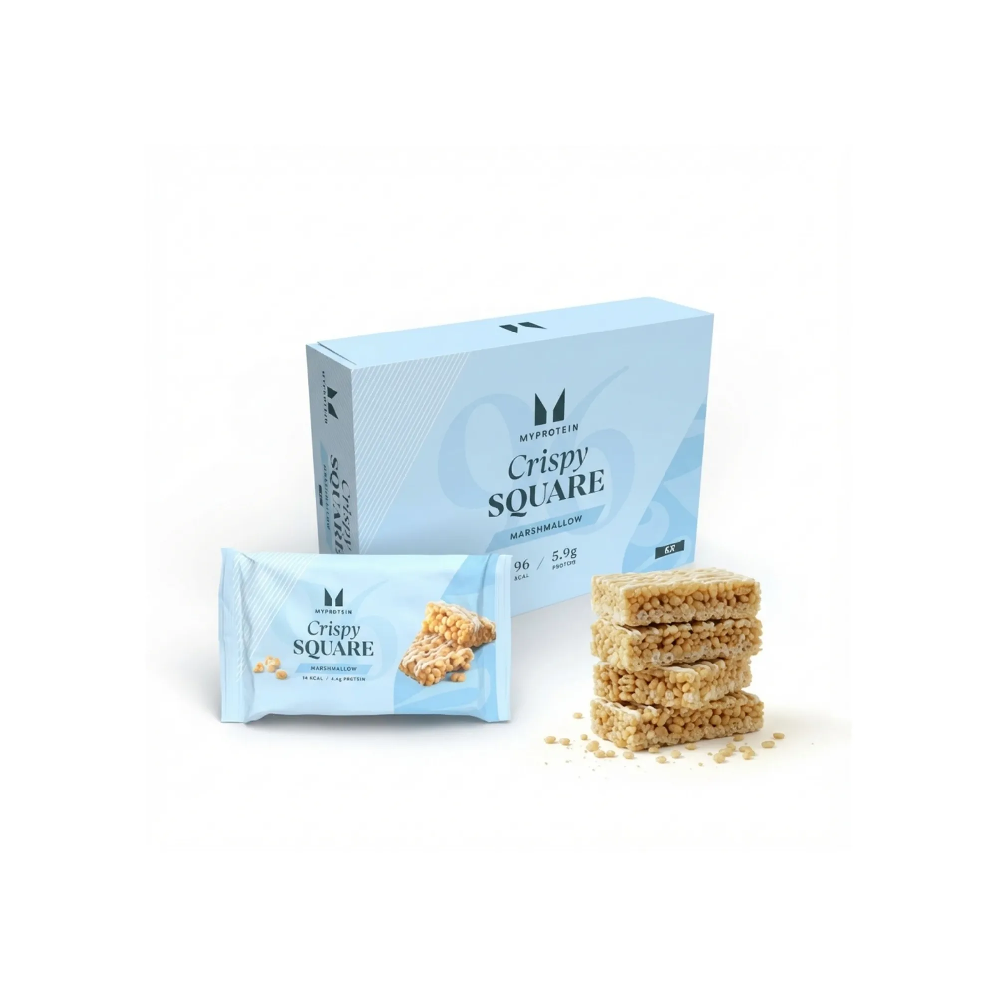 Crispy Square Protein Snack - 6 x 30g - Marshmallow