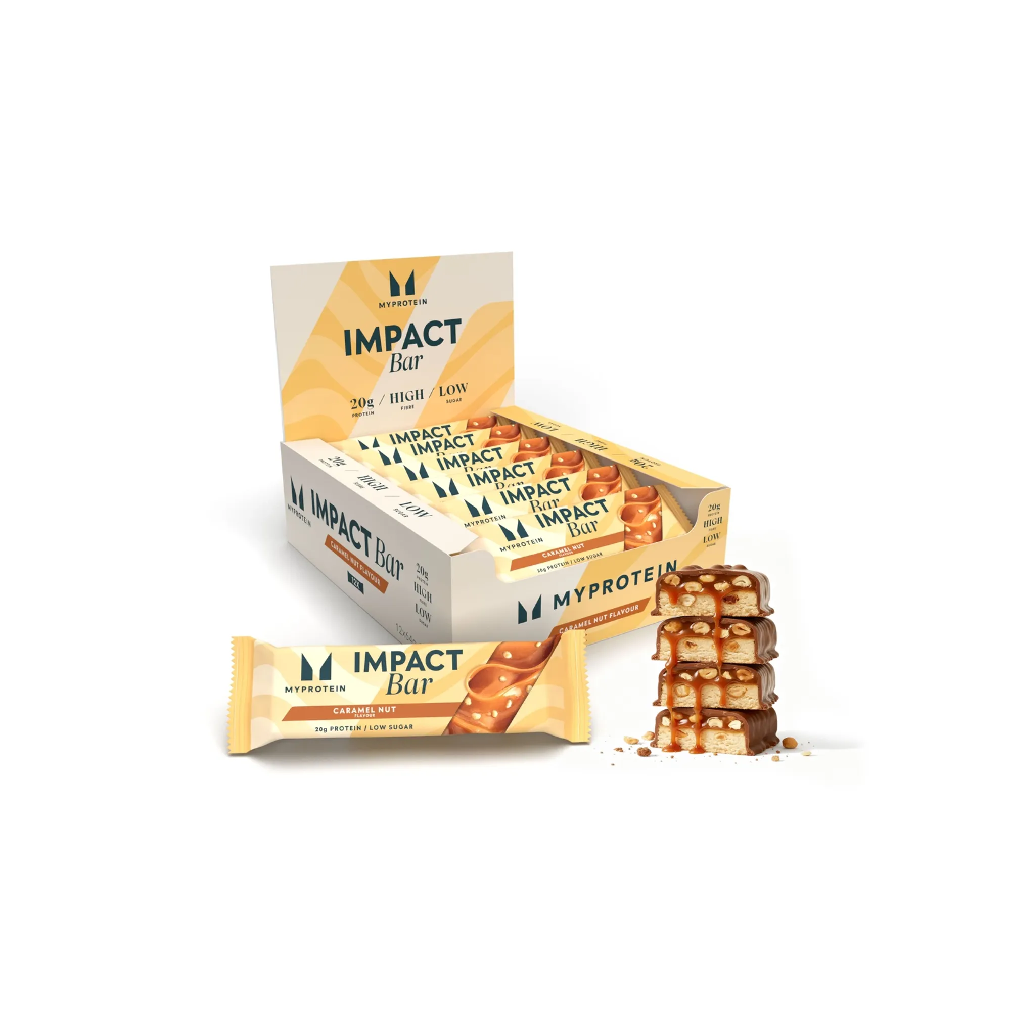Impact Protein Bar - 12 x 64g - Caramel Nut