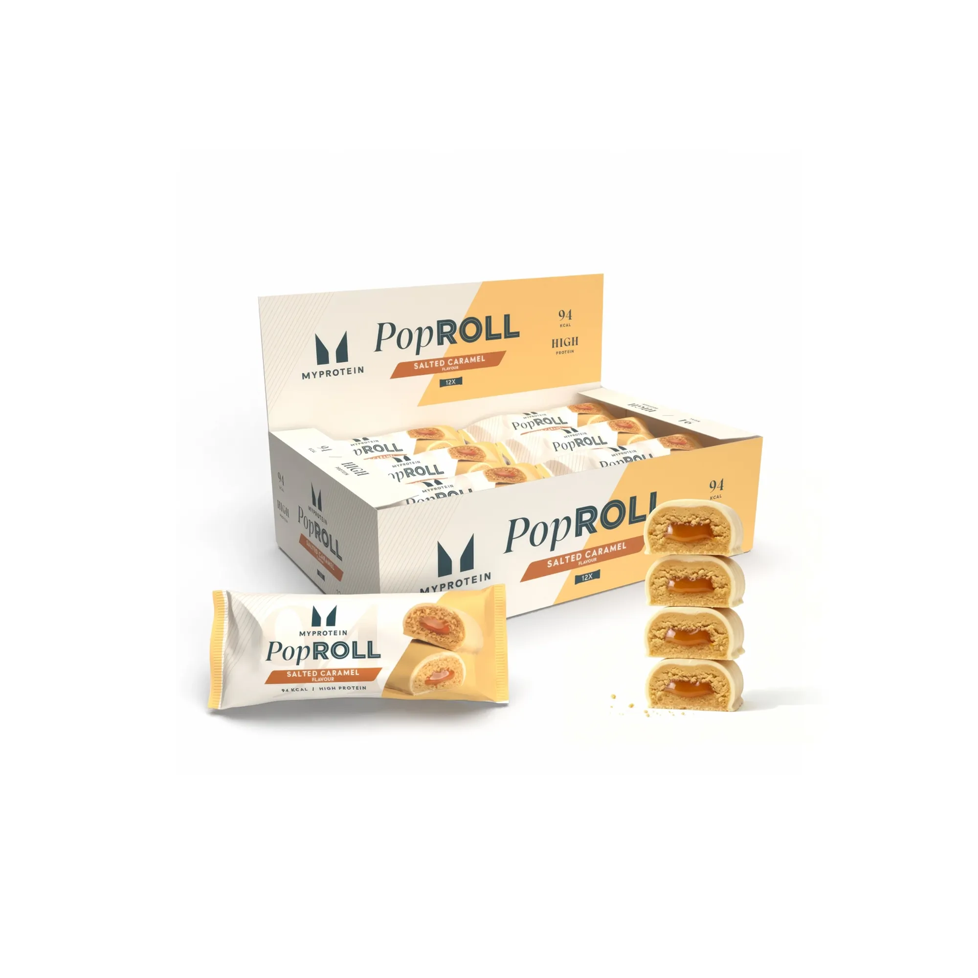 Pop Roll Protein Snack - 12 x 27g - Salted Caramel