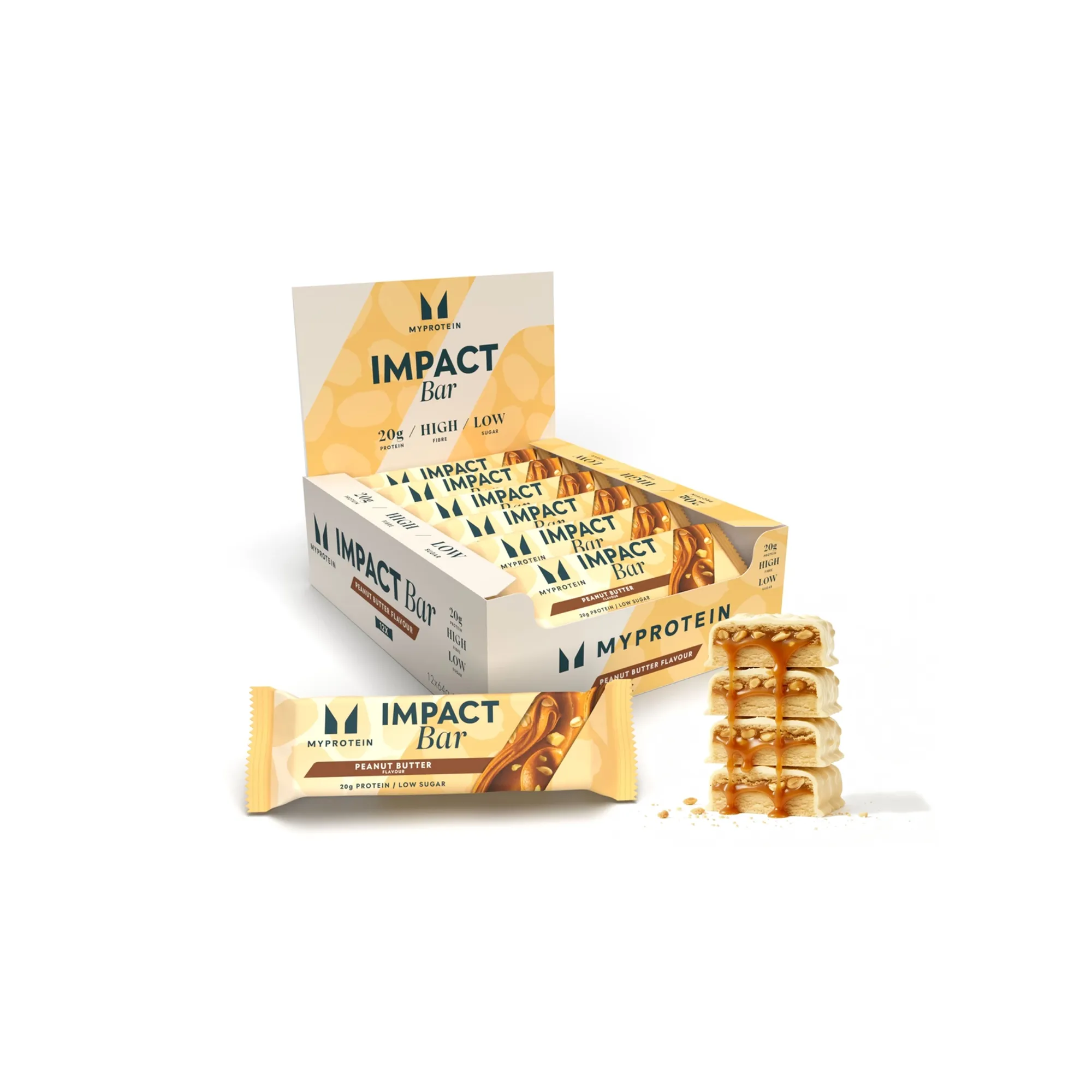 Impact Protein Bar - 12 x 64g - Peanut Butter