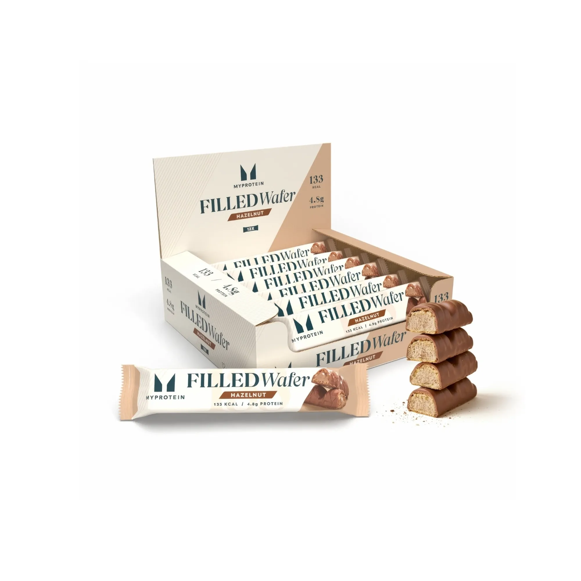 Filled Protein Wafer - 12x24g - Hazelnut