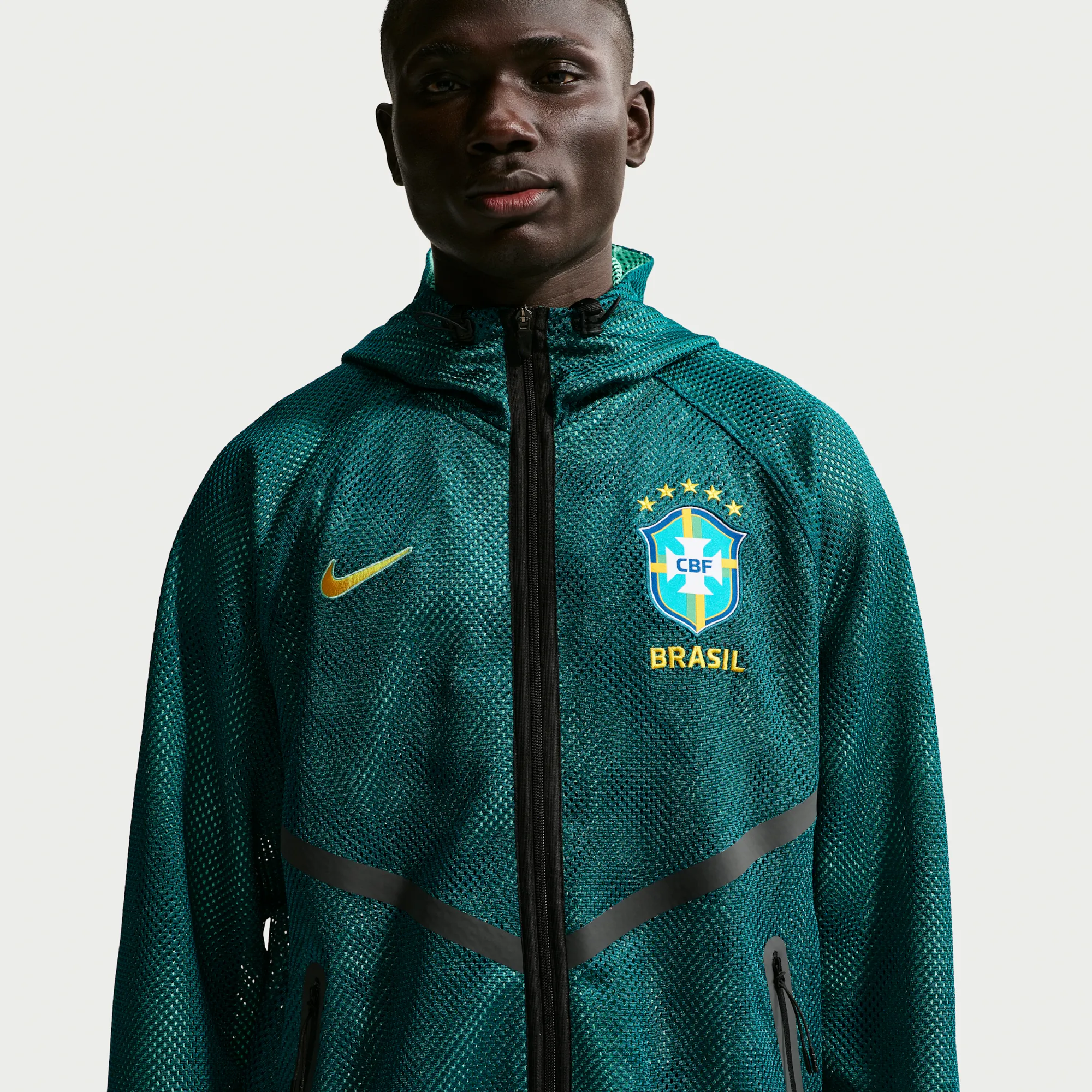 Brazil Men's Nike Dri-FIT Football Anthem Jacket - Green - Polyester