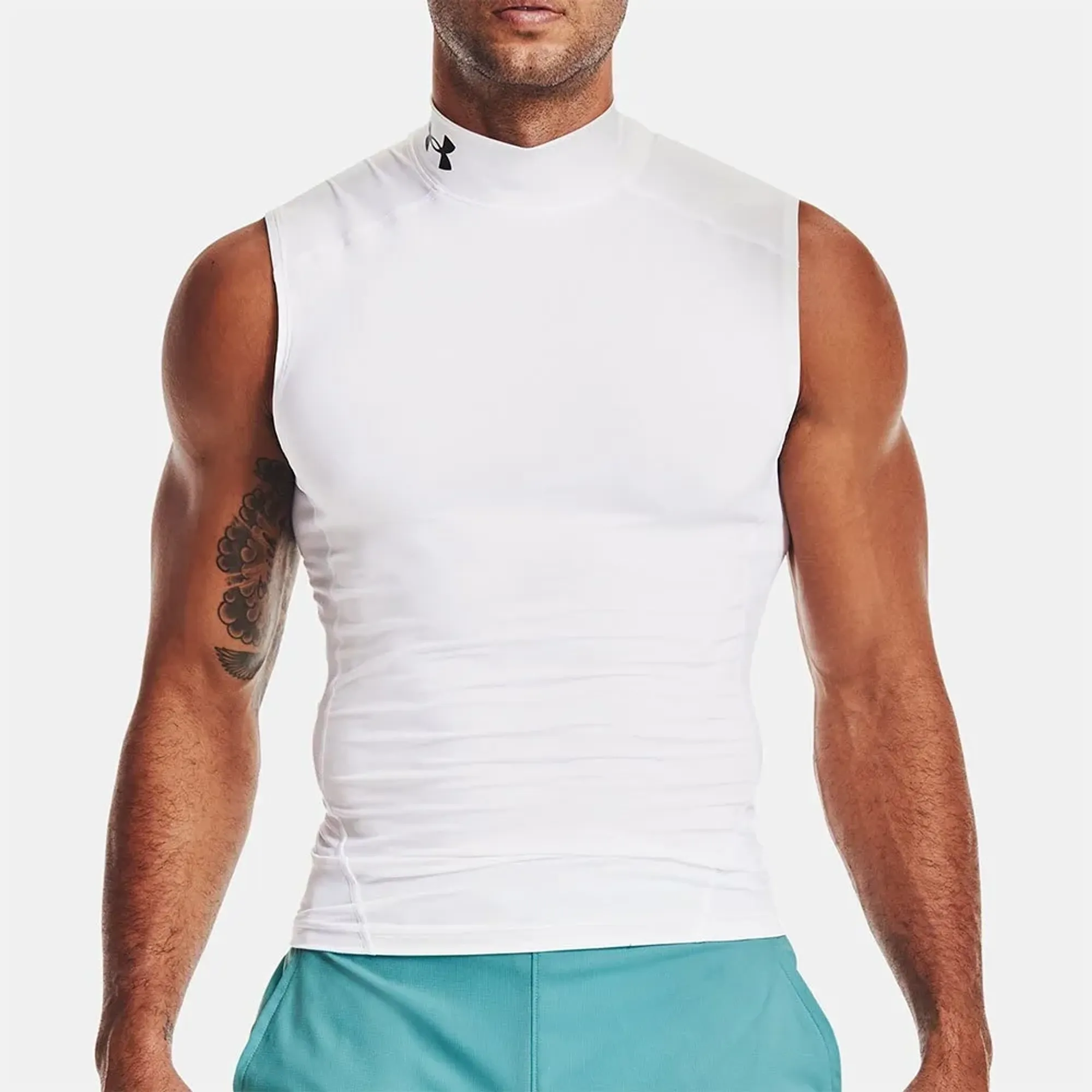 Under Armour HeatGear® Mock Men's Sleeveless White / Black L