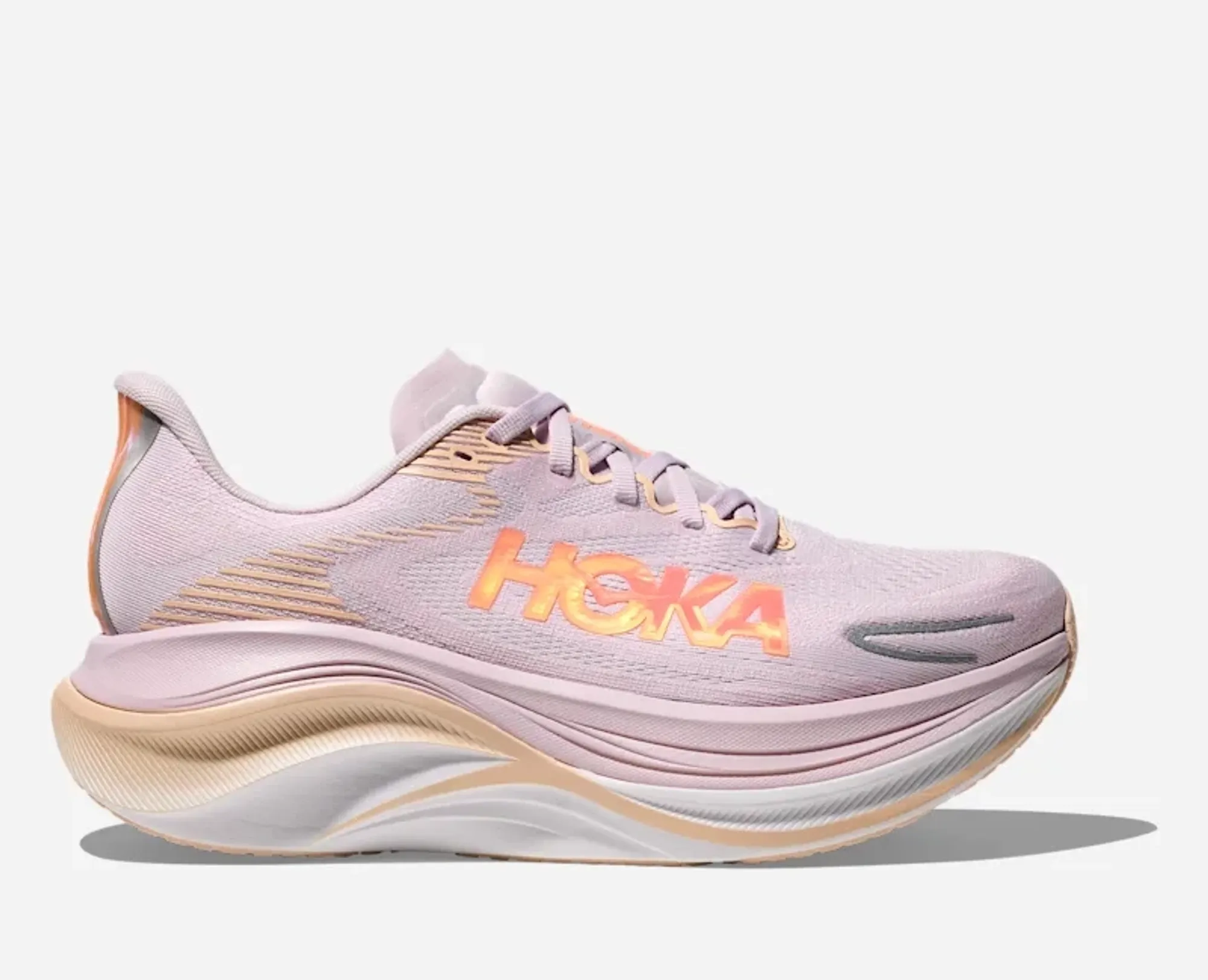 Hoka Women's Skyward X 2 Road Running Shoes In Lilac Cream/Tangerine Glow