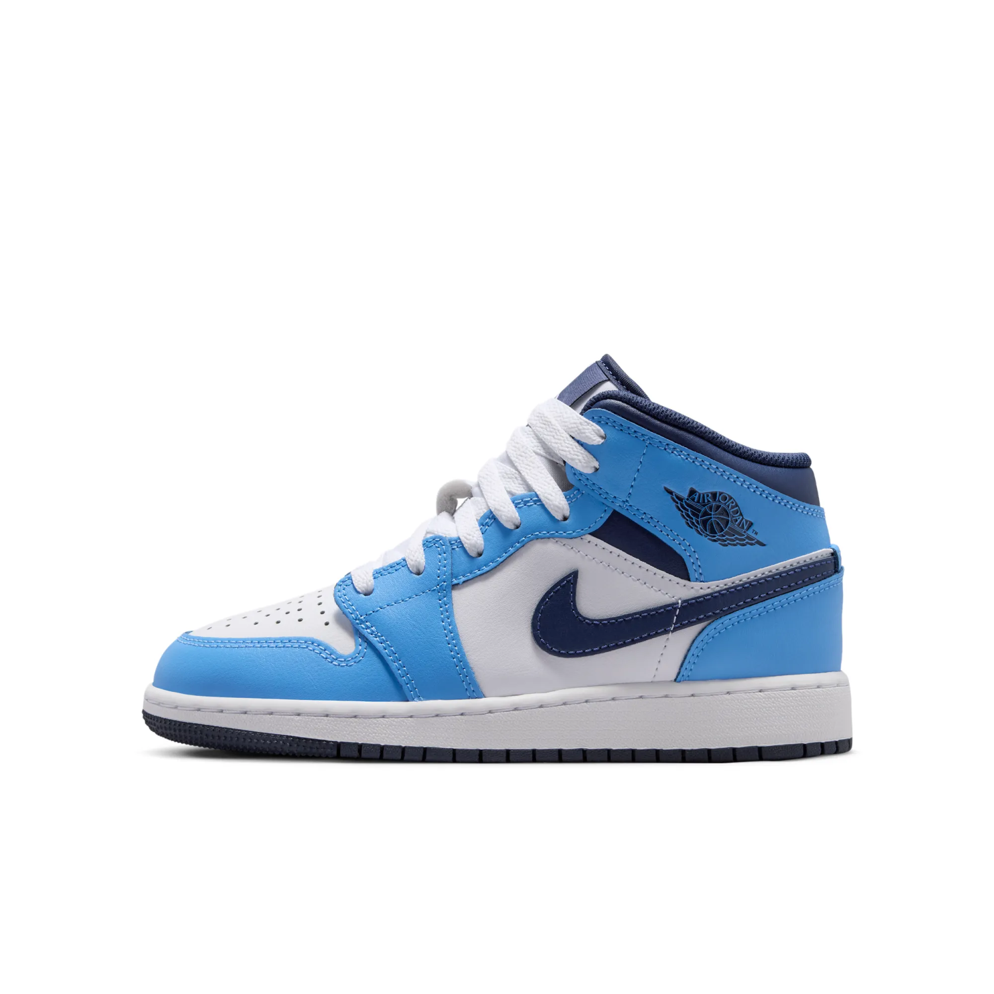Nike Air Jordan 1 Mid Older Kids' Shoes - Blue