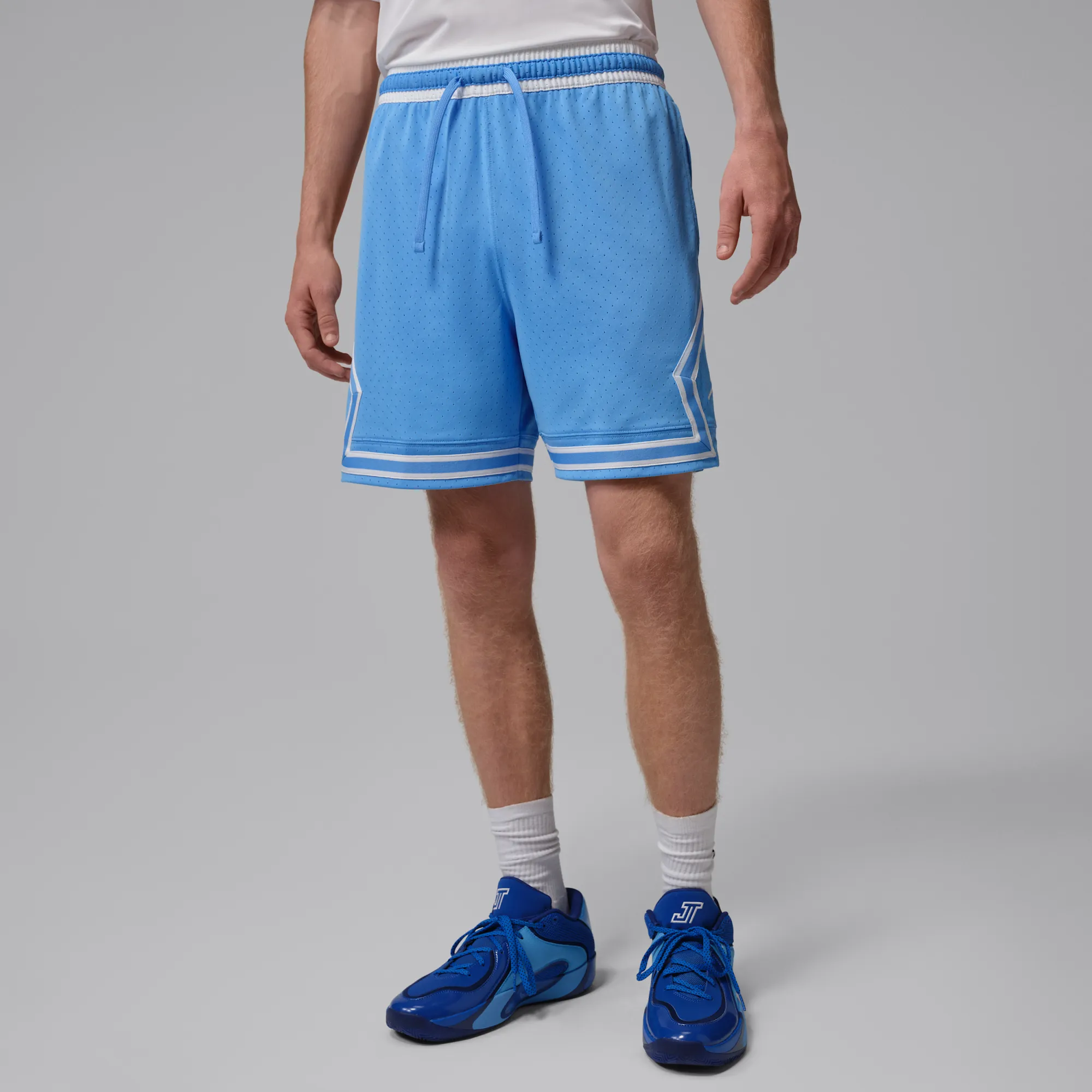 Nike Jordan Sport Men's Dri-FIT Mesh Diamond Shorts - Blue - Polyester