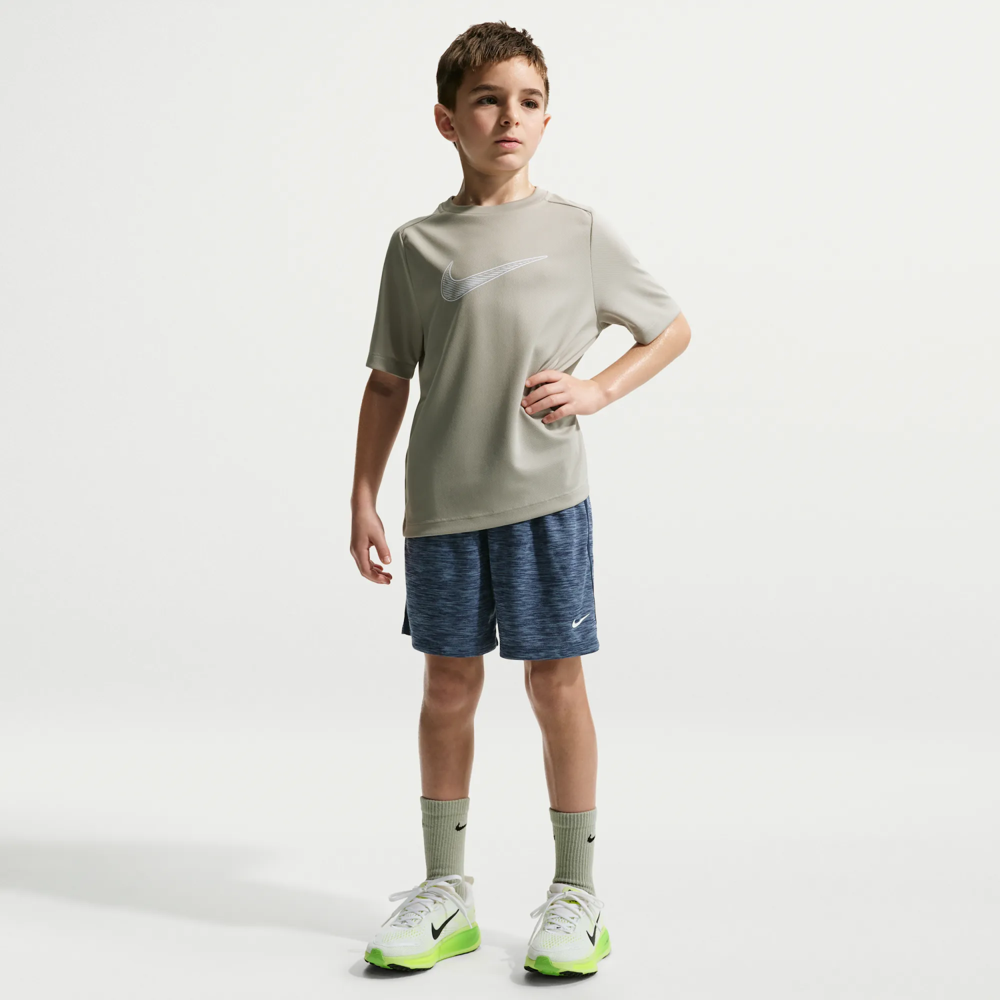 Nike Multi Older Kids' (Boys') Dri-FIT Shorts - Blue - Polyester
