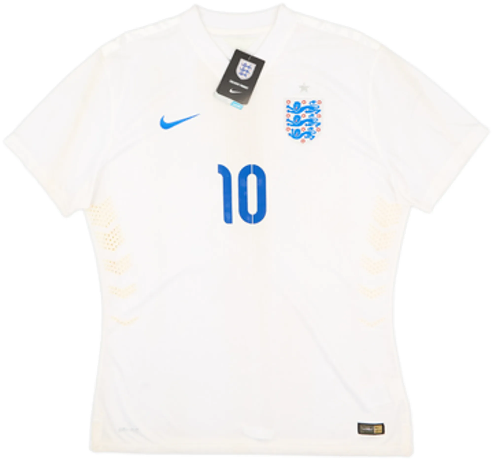 2014-15 England Authentic Home Shirt Rooney #10 (XL)