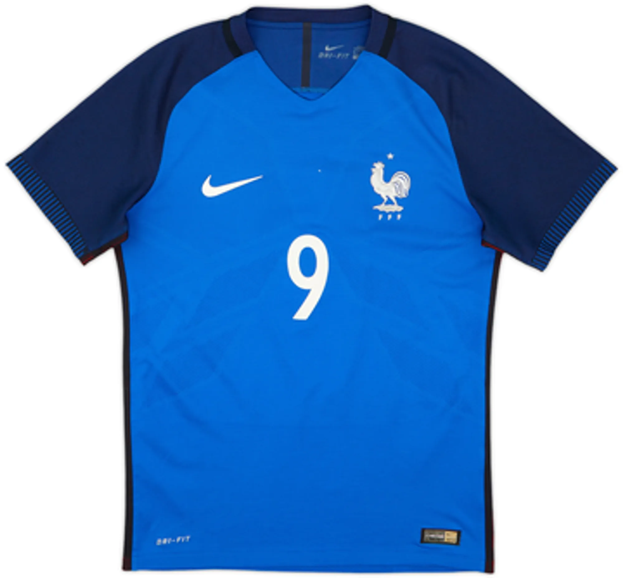 2016-17 France Authentic Home Shirt Giroud #9 - 6/10 - (S)