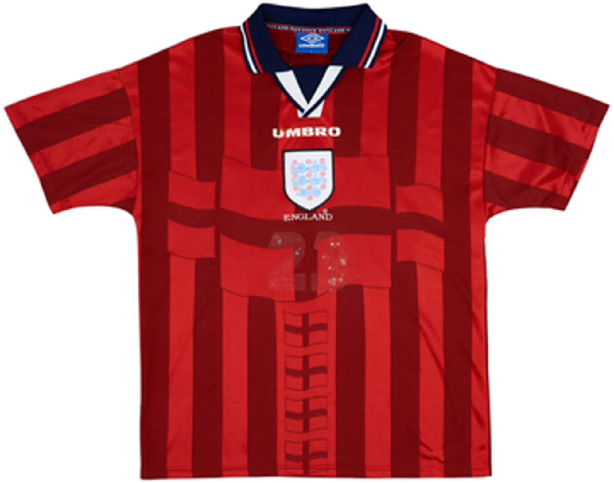 1997-99 England Away Shirt Barmby #23 - 5/10 - (L)