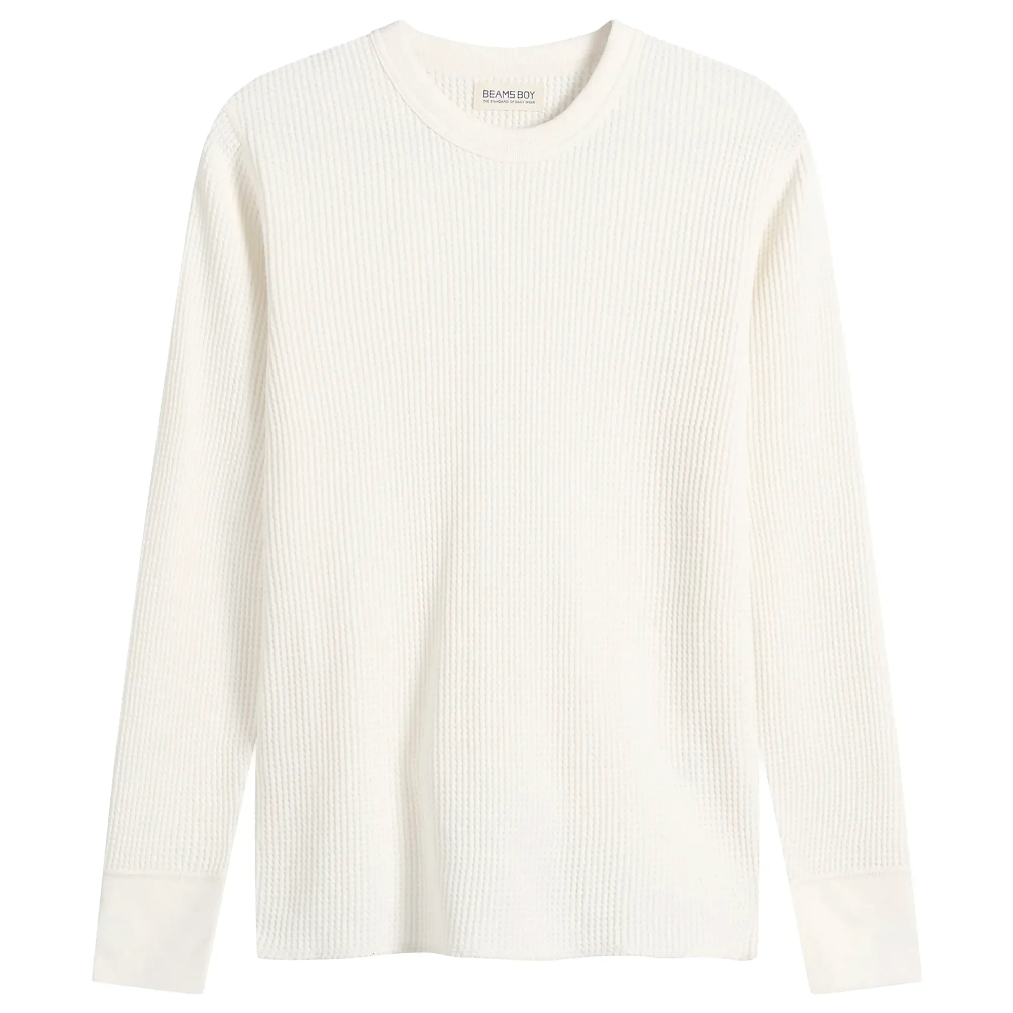 Beams Boy Women's Thermal Long Sleeve T-Shirt Off Wht