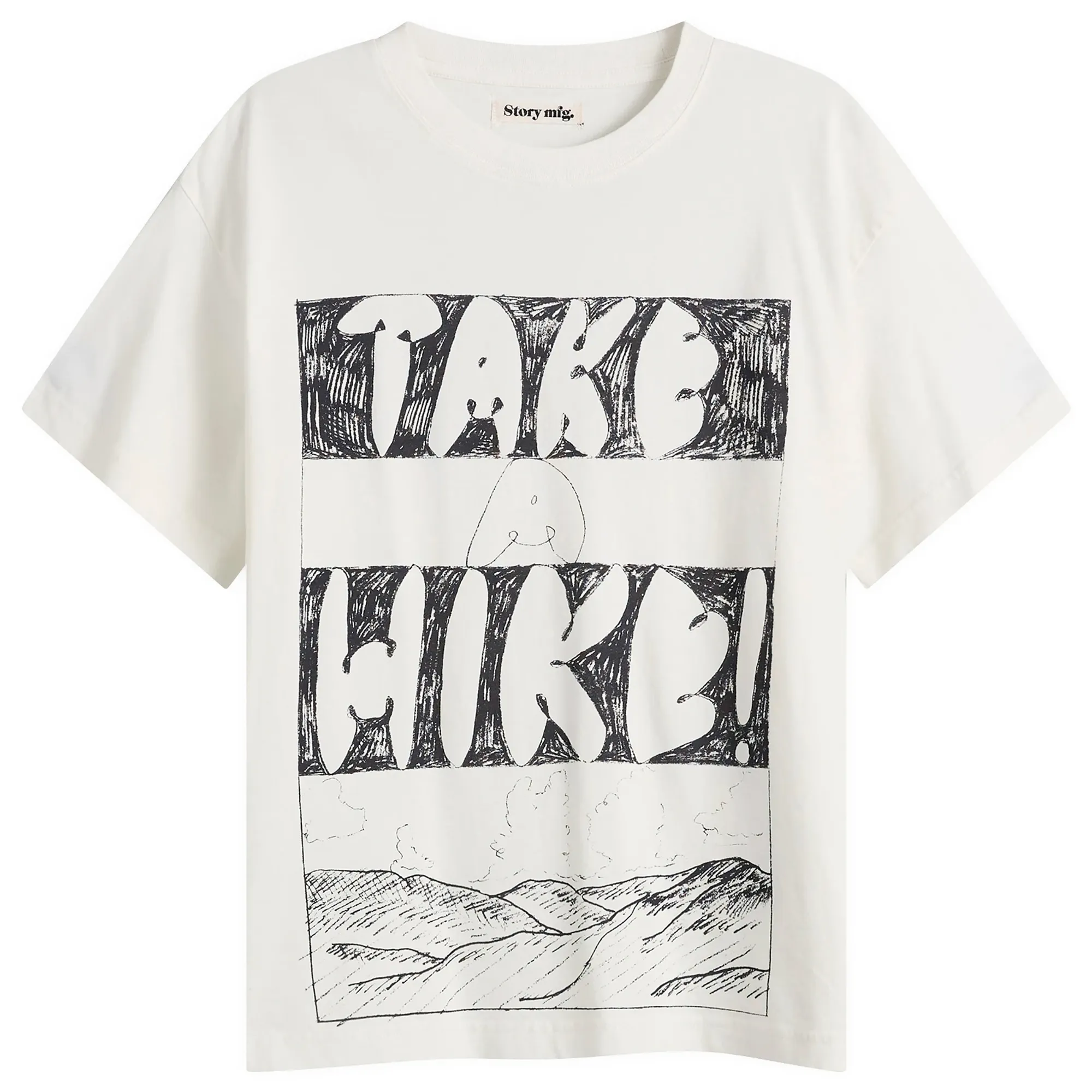 Story mfg. Women's Grateful T-Shirt Ecru Take A Hike