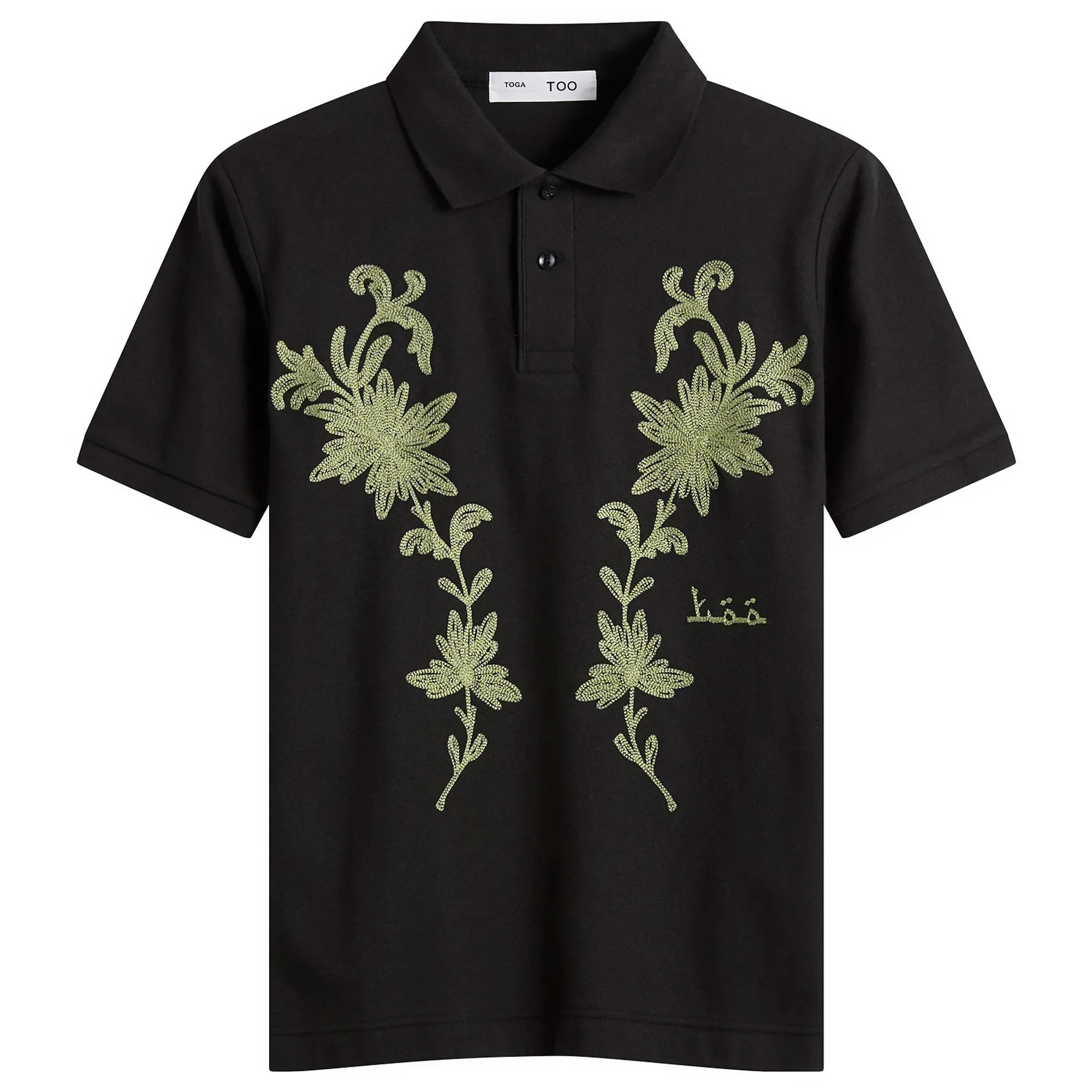 TOGA Embroidery Polo Shirt Black