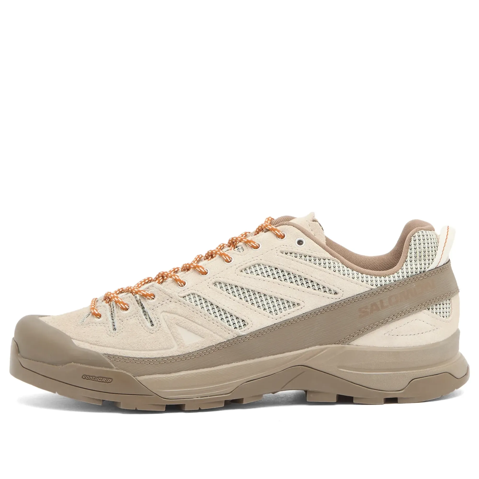 Salomon Men's X ALP WOVEN Sneaker Walnut/Silver Cloud/Vanilla Ice