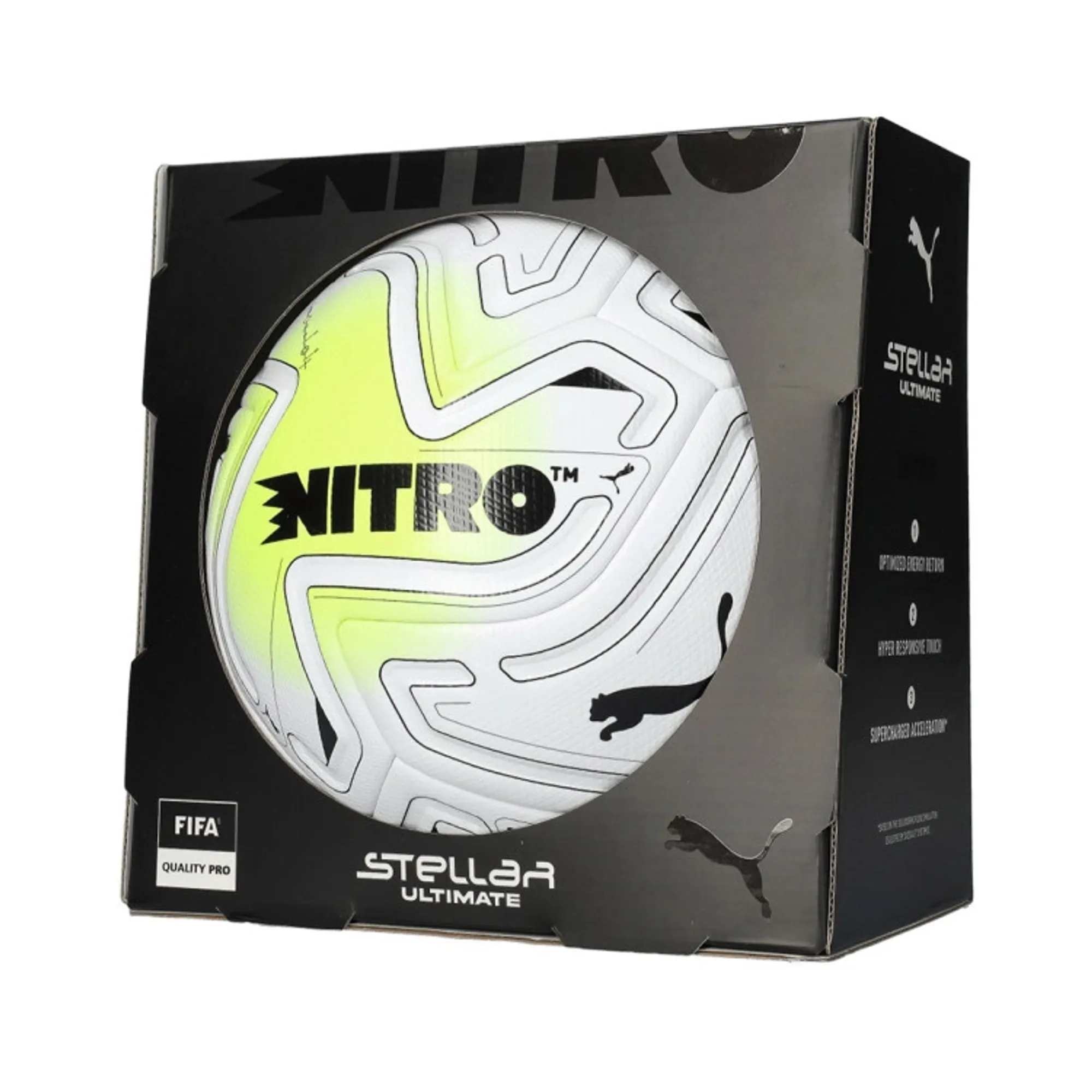 PUMA STELLAR NITRO Ultimate Launch Football (FIFAÂ® Quality Pro) in White | Size 5