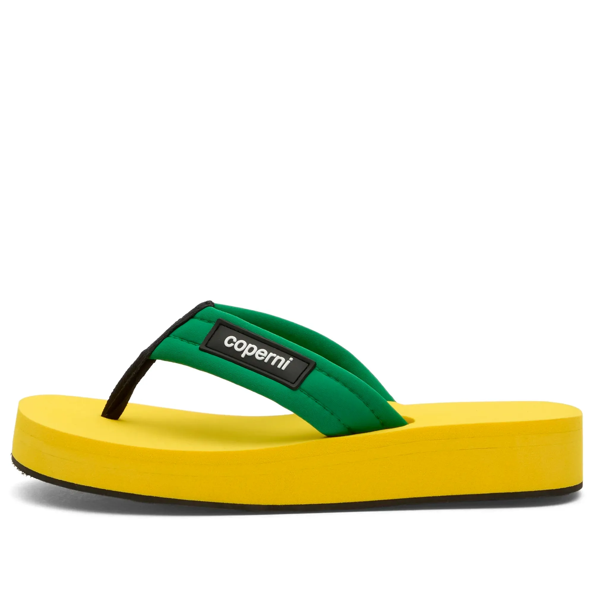 Coperni Women's FOAM FLIP FLOPS Green-Yellow