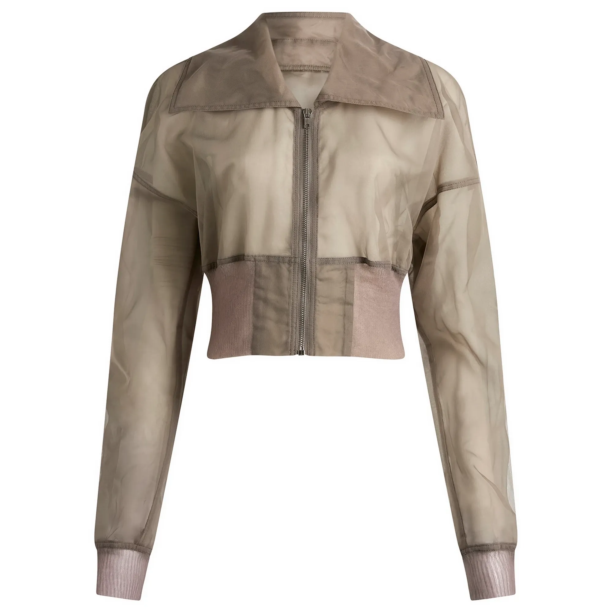 Rick Owens Women's Dracucollar Cropped Bomber Jacket Dust