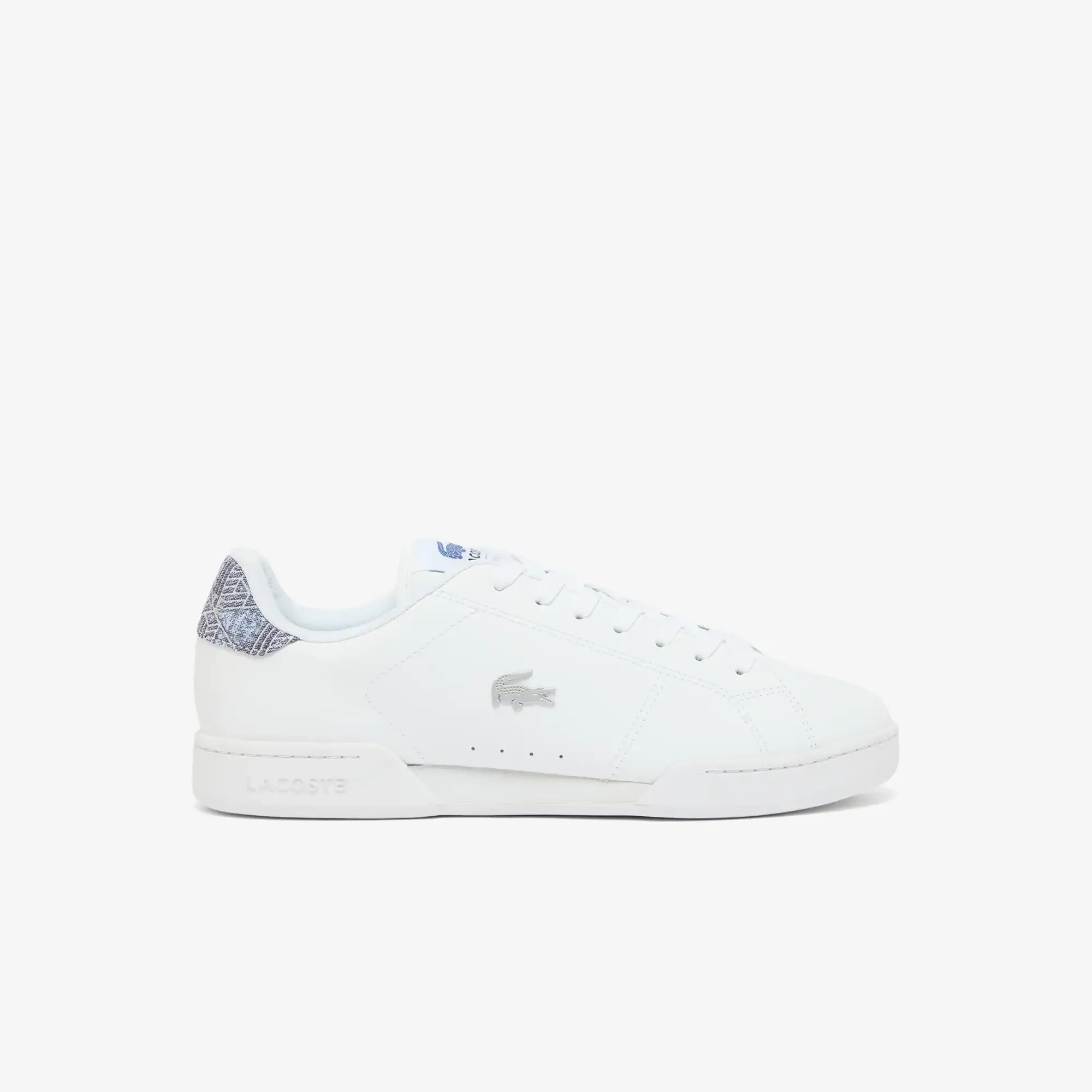 Lacoste Men’s Carnaby Cup Leather Sneakers - White & Blue