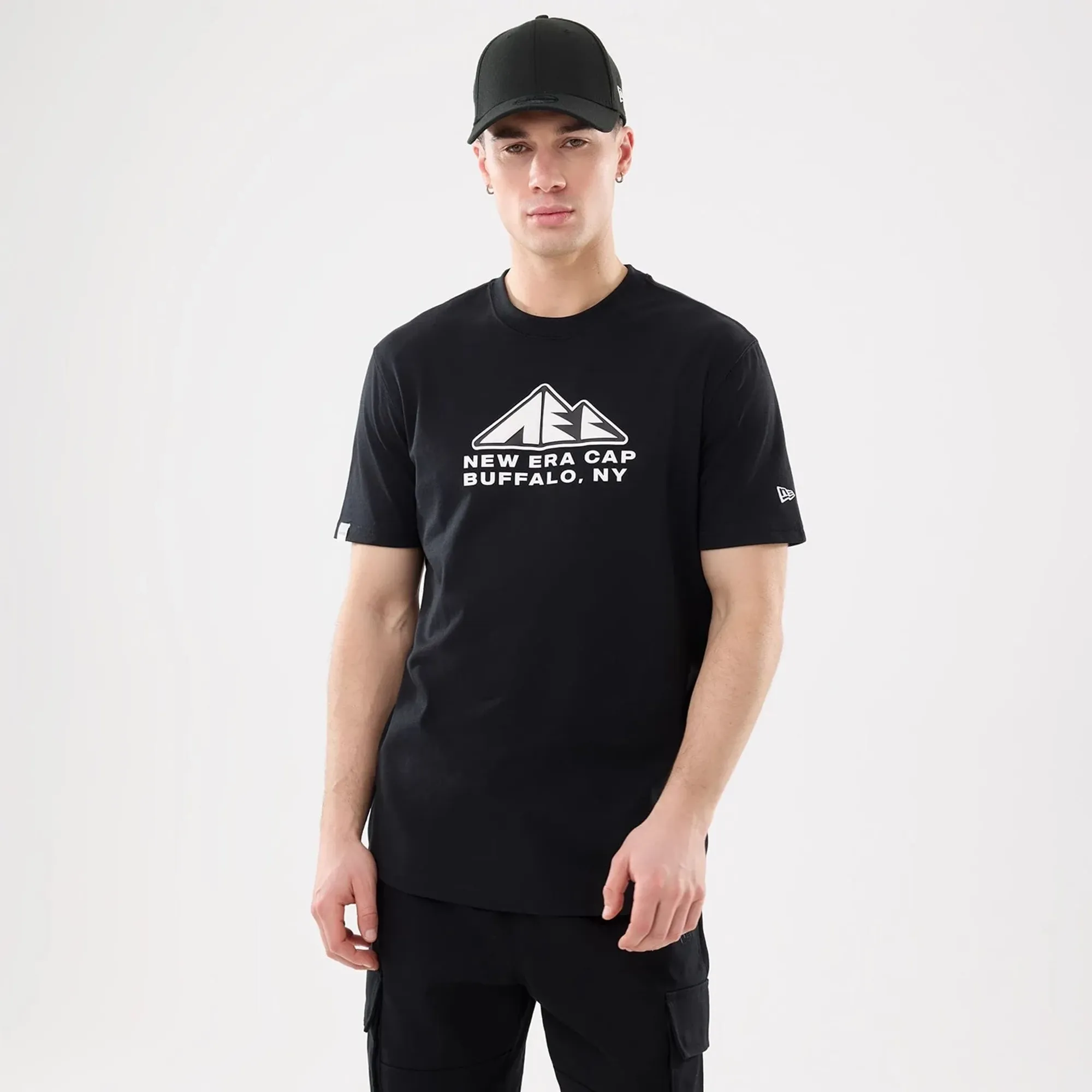 New Era Outdoor Mountain Black T-Shirt adult unisex