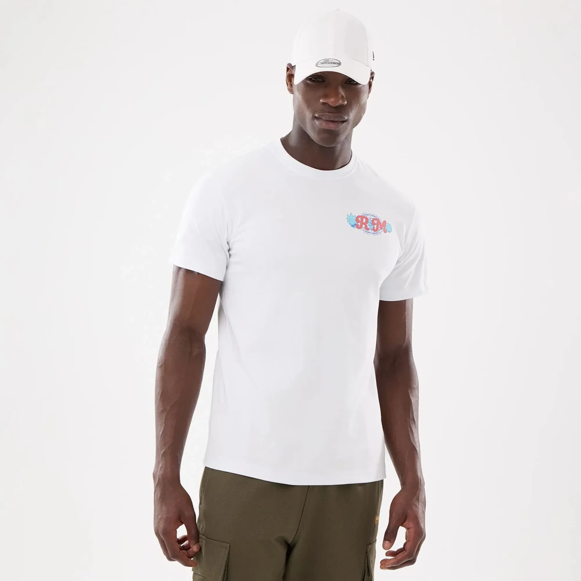 Rick And Morty White T-Shirt New Era Cap adult unisex