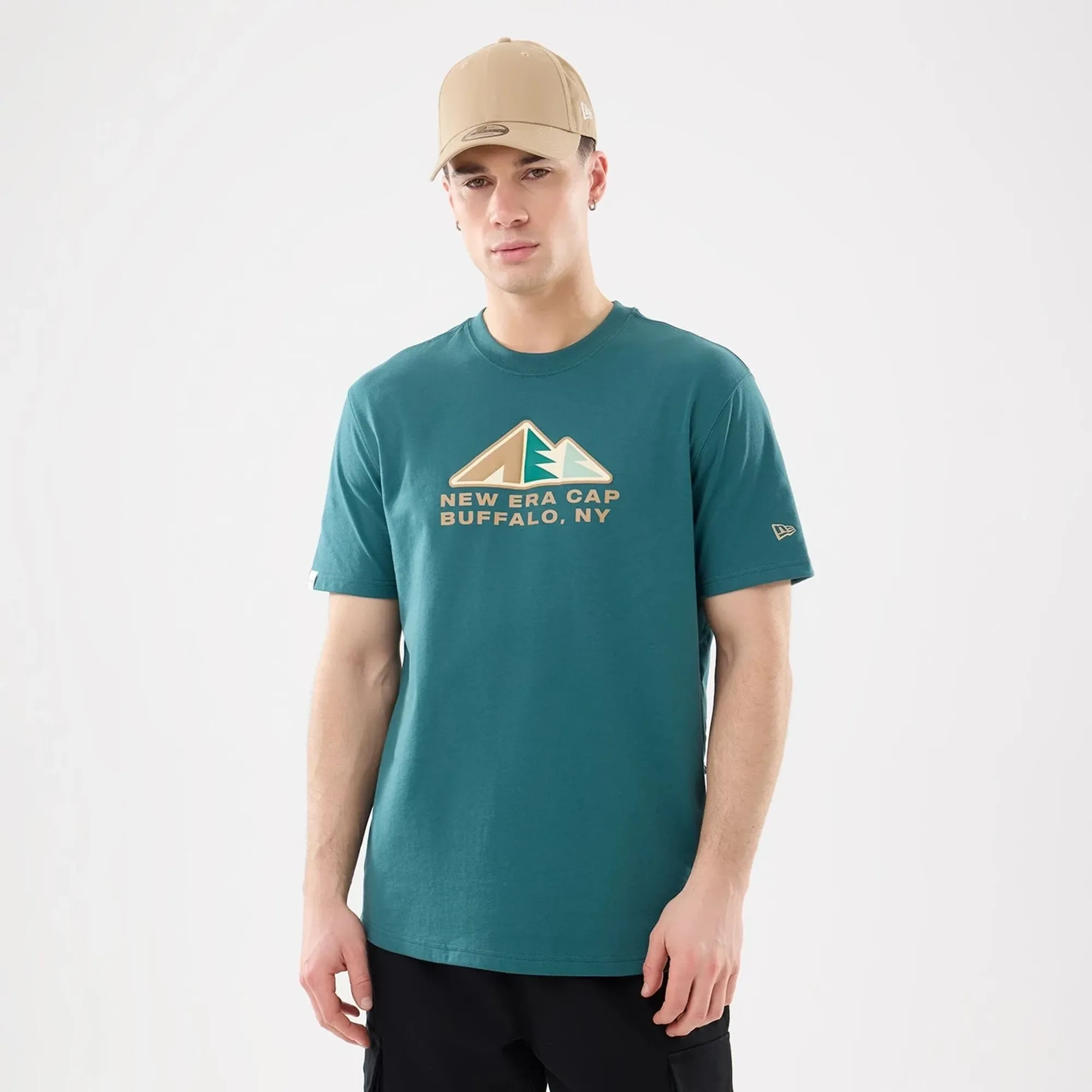 New Era Outdoor Mountain Dark Green T-Shirt adult unisex