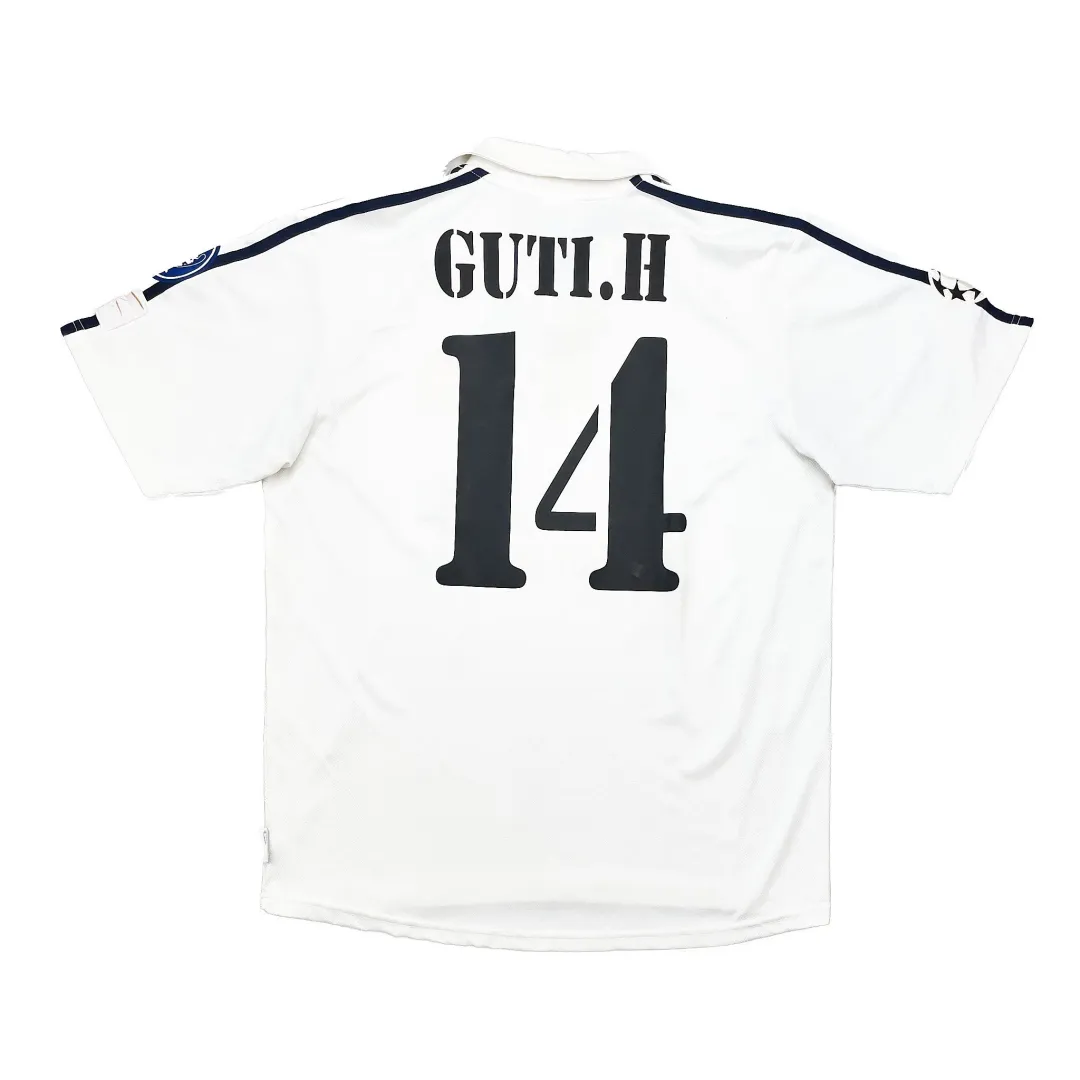 2002/03 Real Madrid Guti Haz #14 C/L Centenary Home Shirt (M