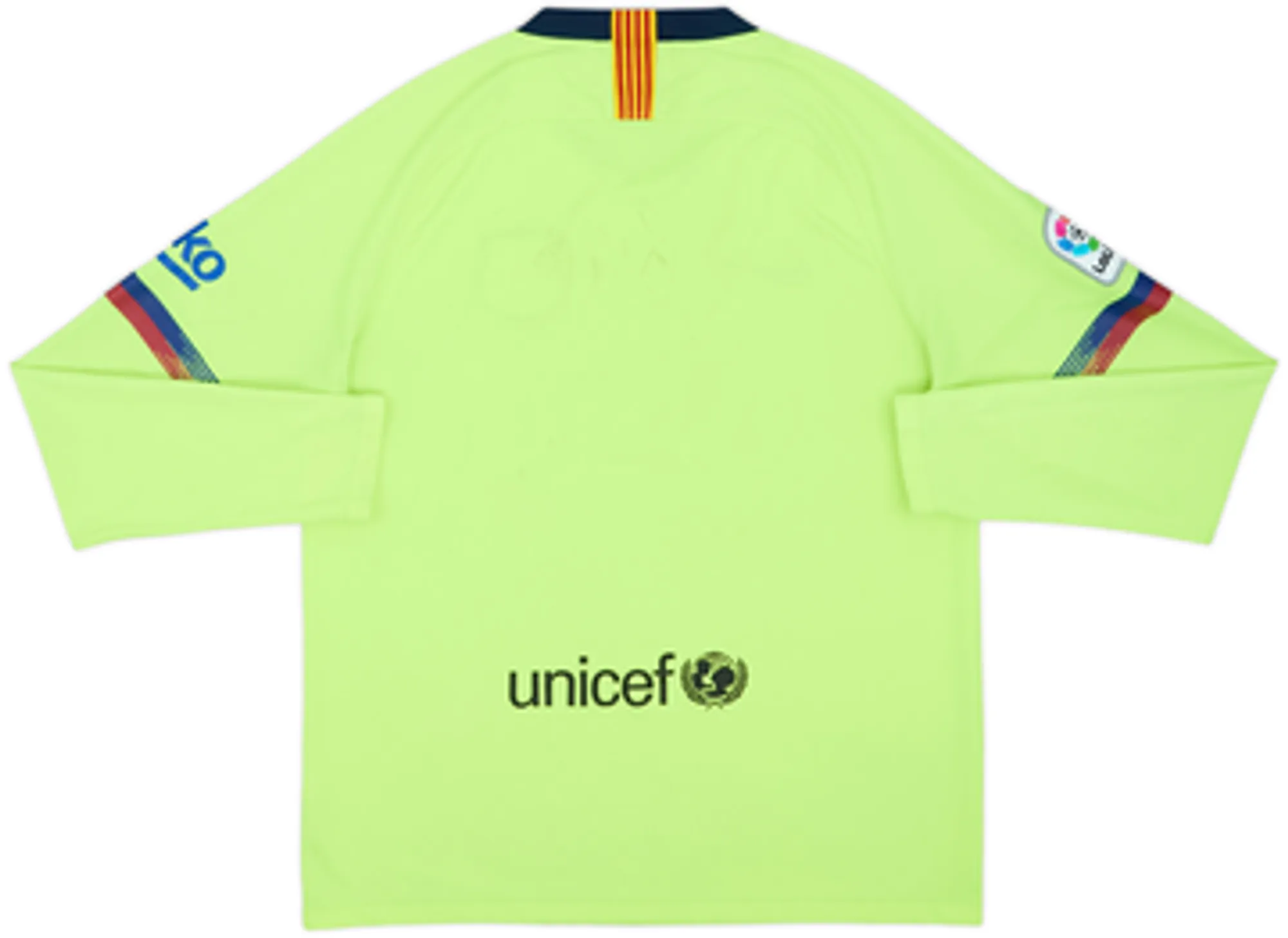 2018-19 Barcelona Away L/S Shirt - 5/10 - (L)