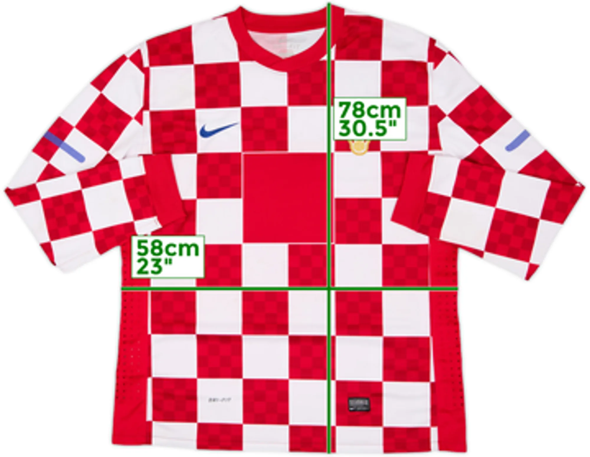 2010-12 Croatia Player Issue Home L/S Shirt - 6/10 - (XXL)
