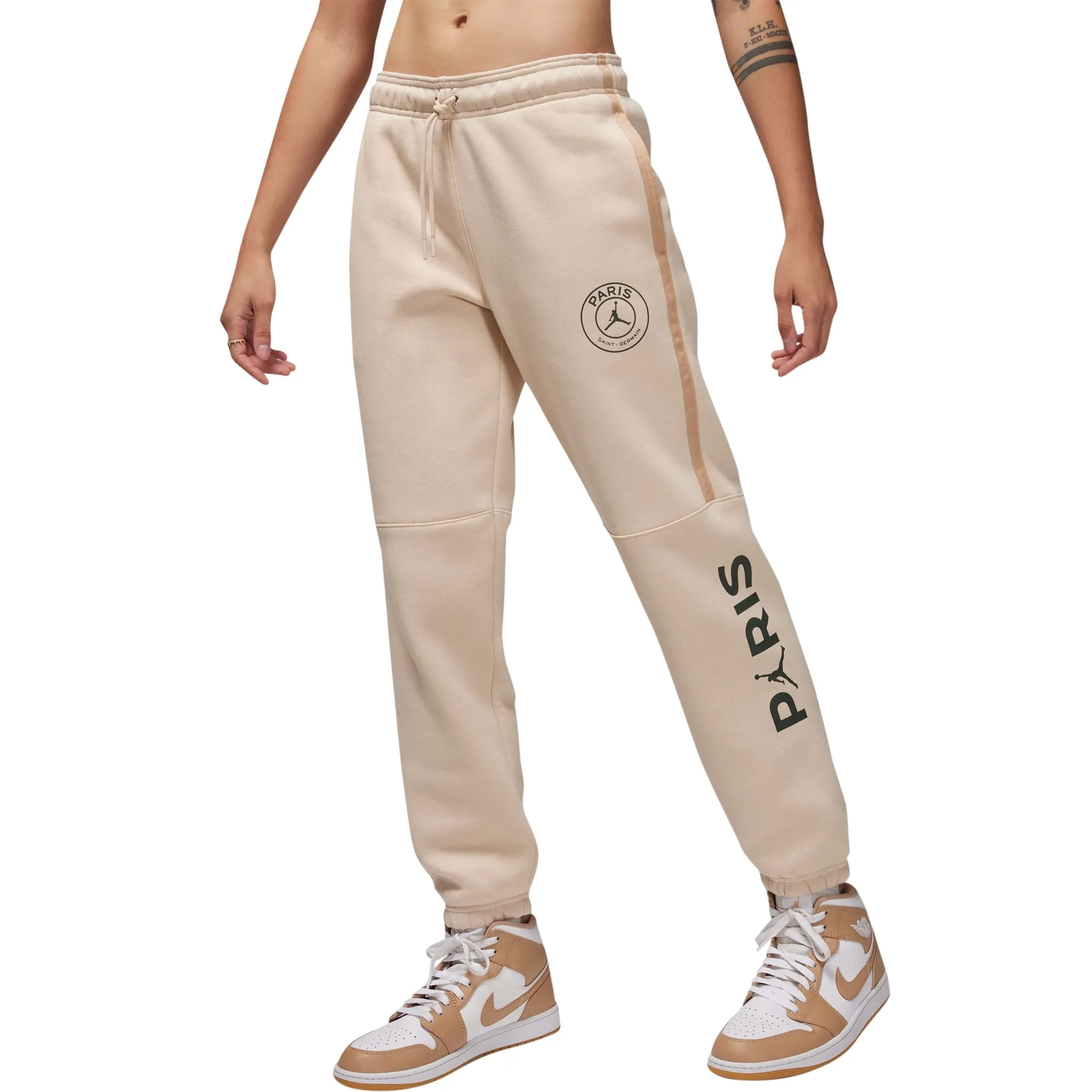 PSG Jordan Graphic Fleece Pants - Beige - Womens