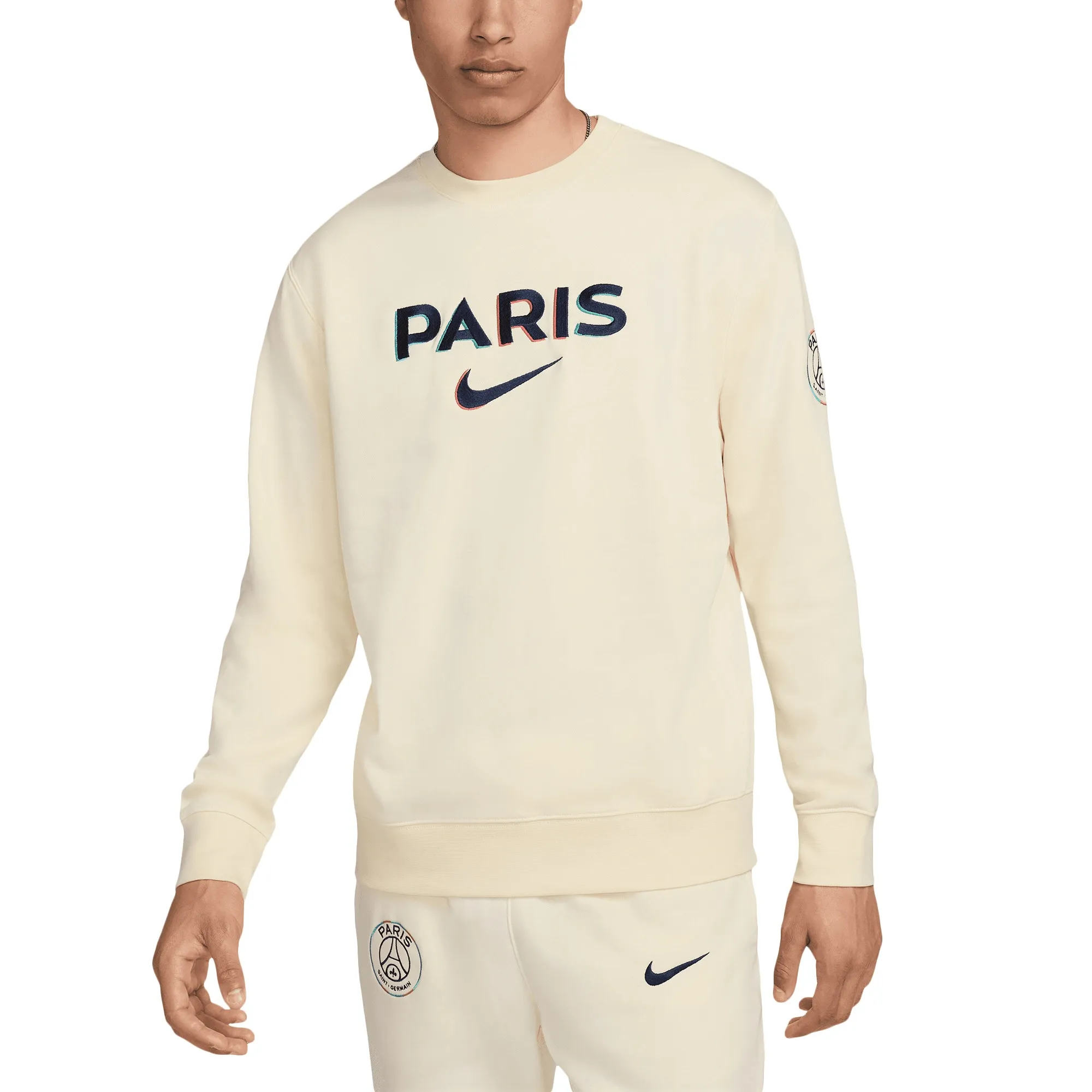 PSG Nike United In Paris Club Crew Sweatshirt - Off White