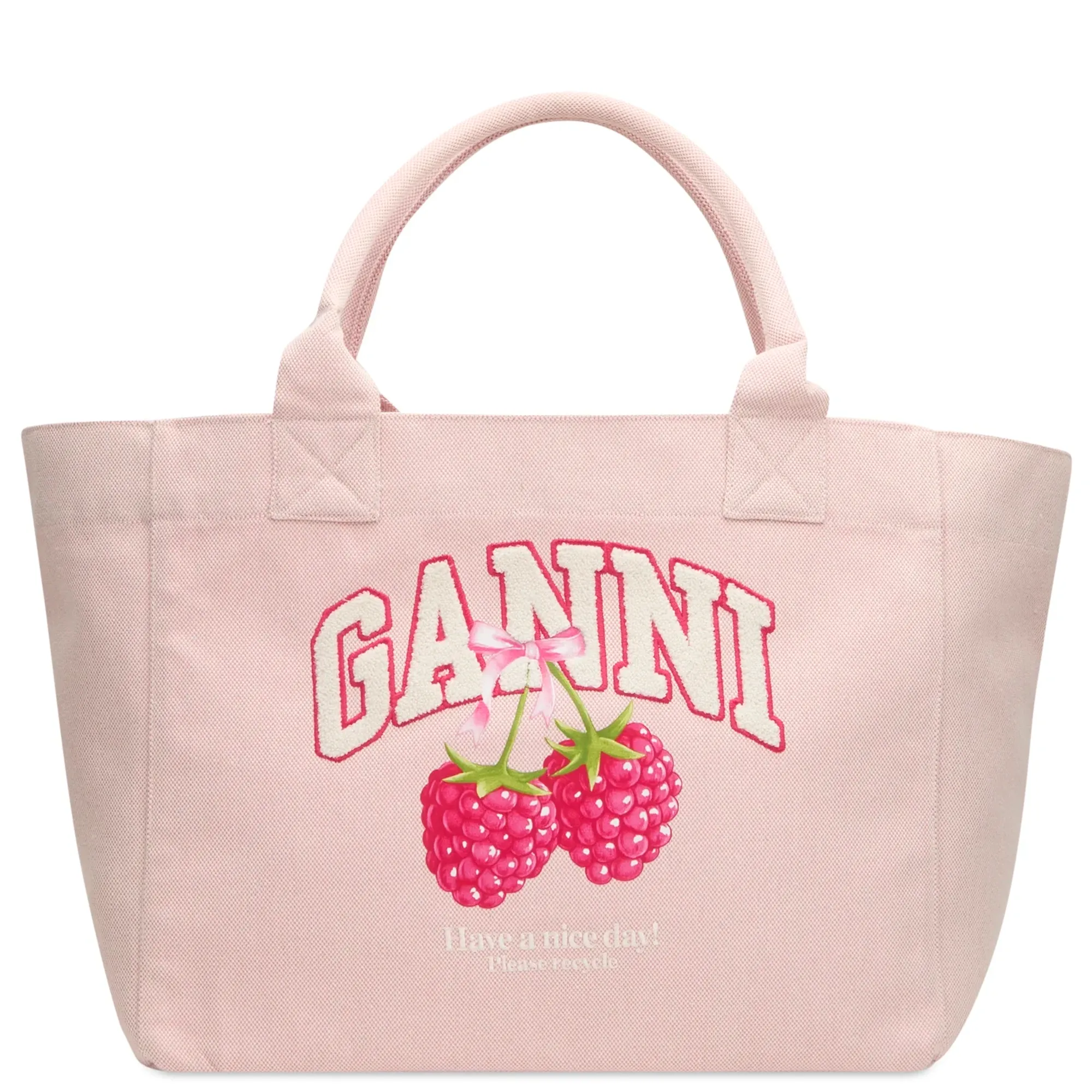 GANNI Women's Medium Trapeze Shopper Bag Egret