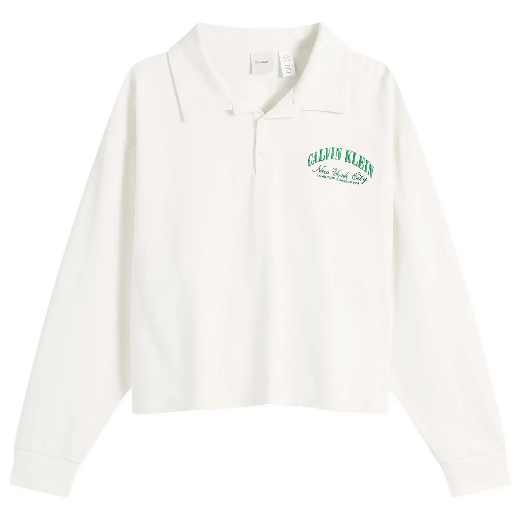 Calvin Klein Women's Logo Cotton Jersey Polo Tofu