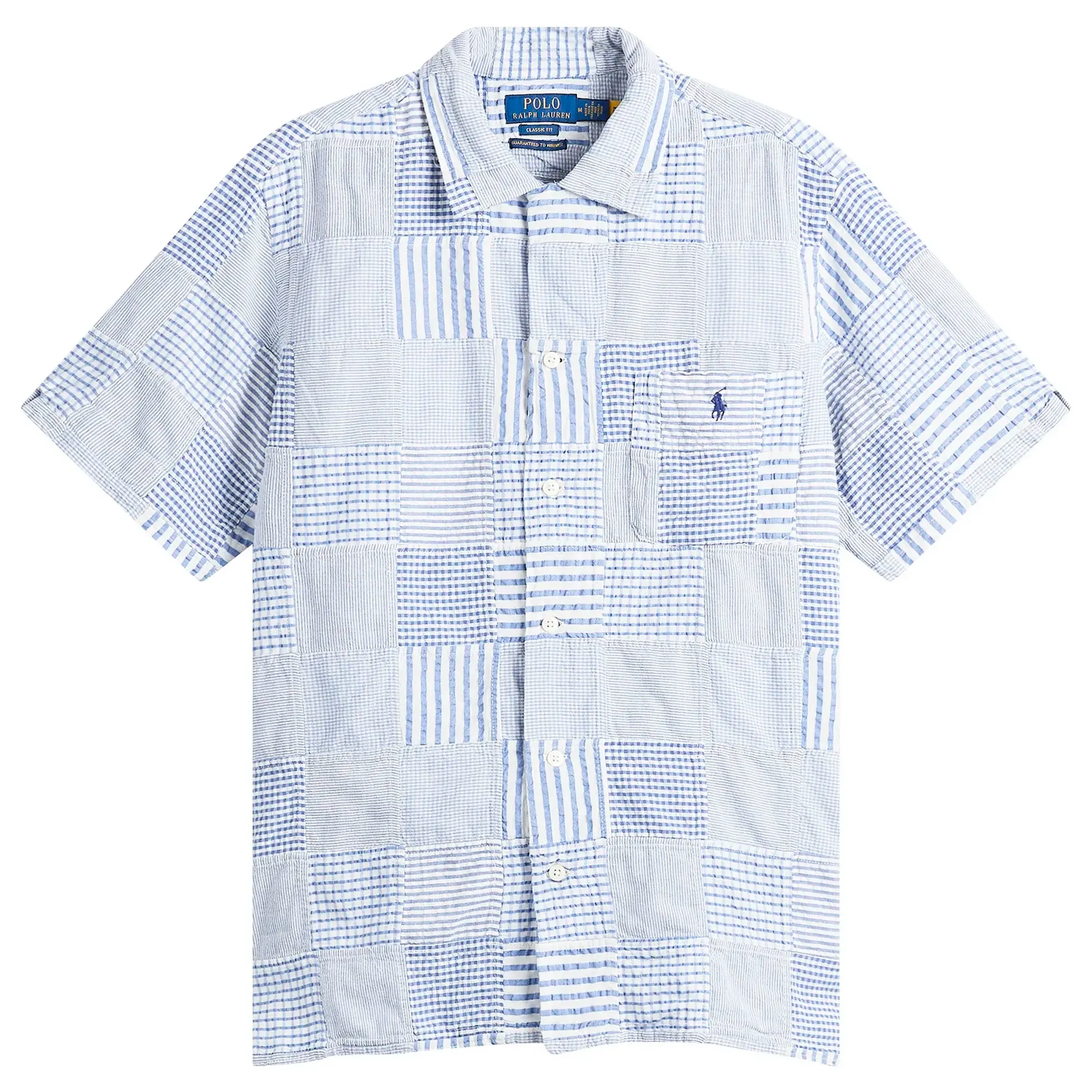 Polo Ralph Lauren Men's Patchwork Vacation Shirt 7149 Patchwork Blues