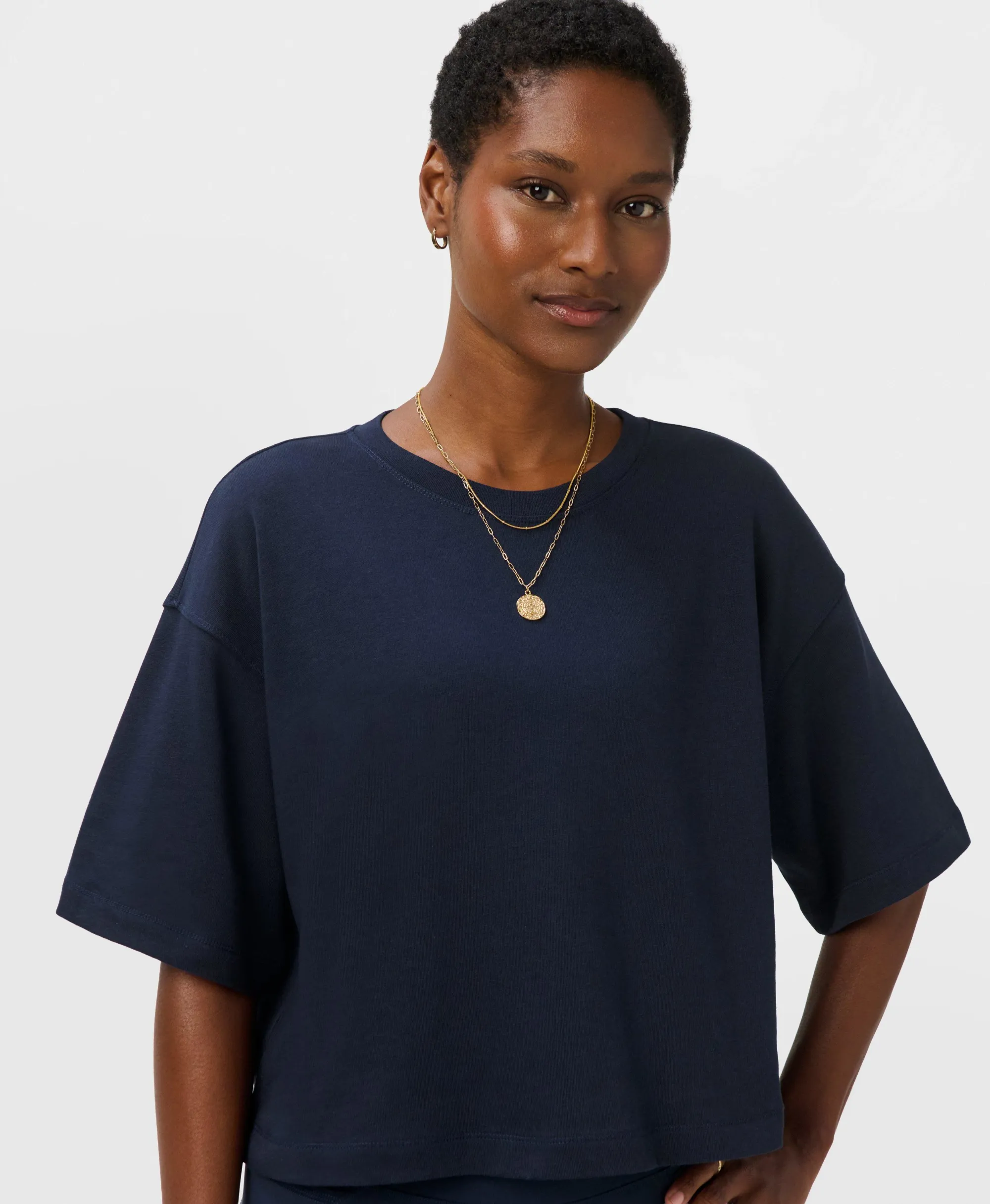 Sweaty Betty After Class Short Sleeve Sweatshirt, Blue, Women's M