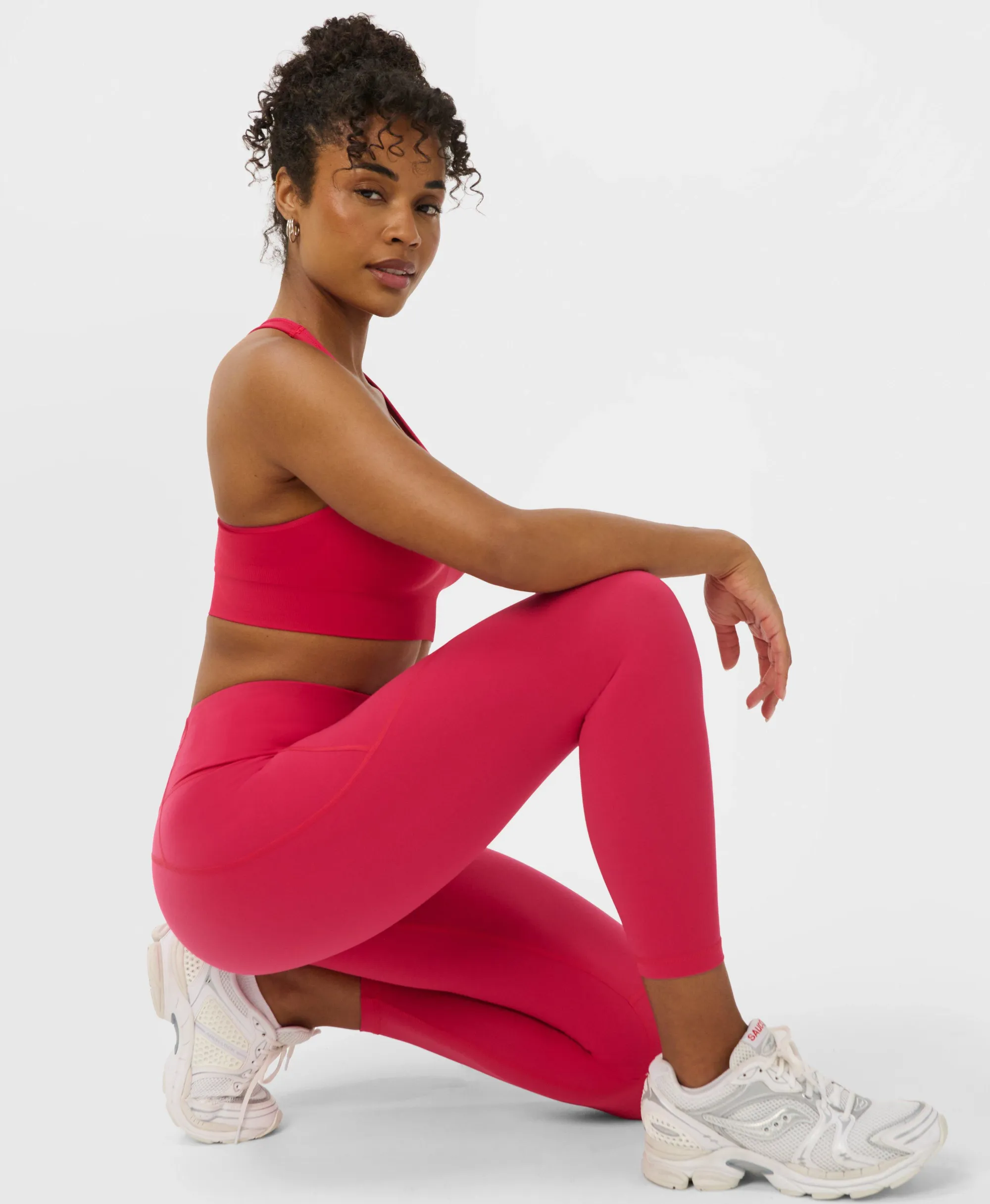 Sweaty Betty Power 7/8 Gym Leggings, Red, Women's L